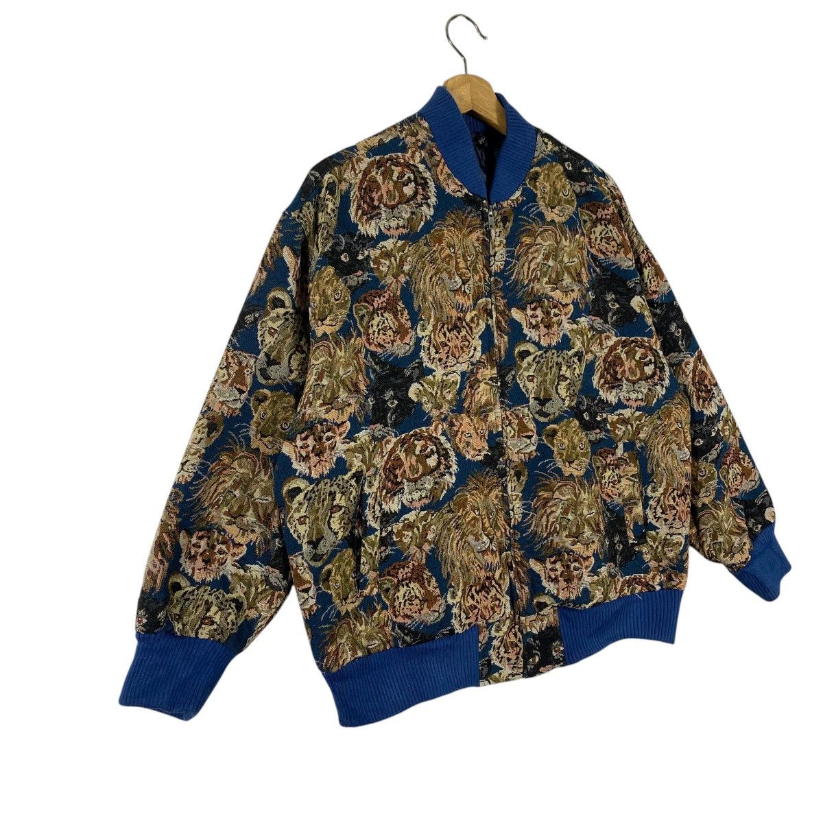 Japanese Brand Vintage Goblan Panther Lion Full Print Bomber Jacket Size US L / EU 52-54 / 3 - 3 Thumbnail