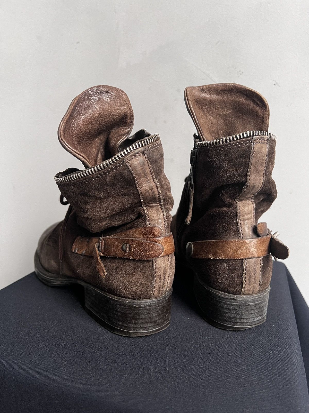 A.S.98 Vintage A.S. 98 Brown Style Boots Leather Zip Lace Size US 8.5 / IT 38.5 - 8 Thumbnail