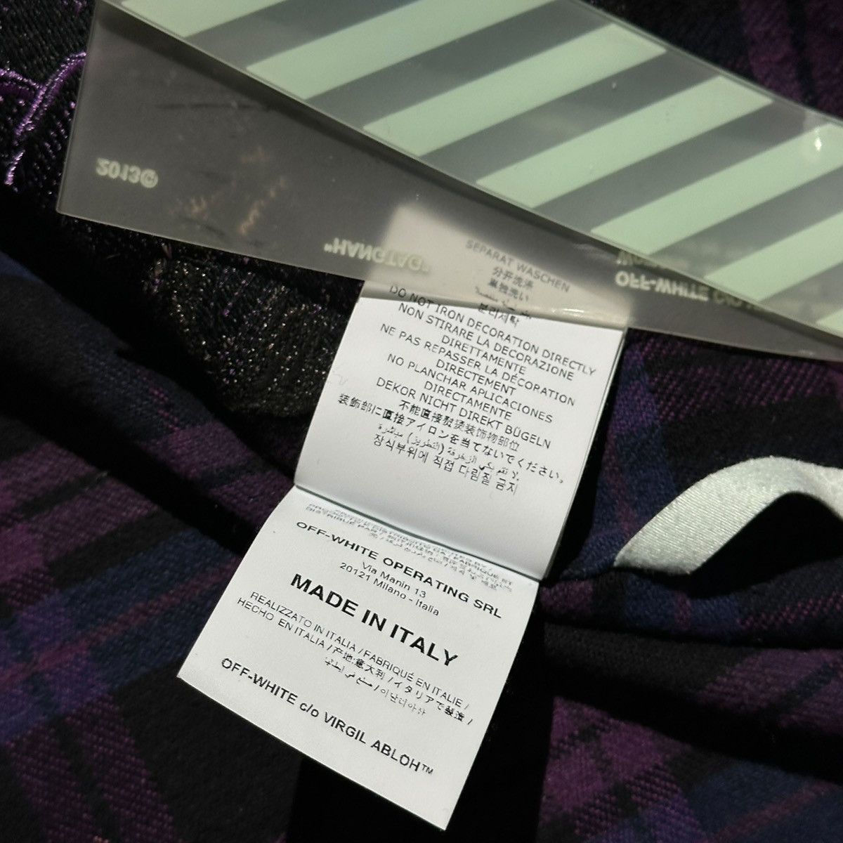 Off-White × Virgil Abloh Murder bravado Crystal plaid flannel Size US S / EU 44-46 / 1 - 7 Thumbnail