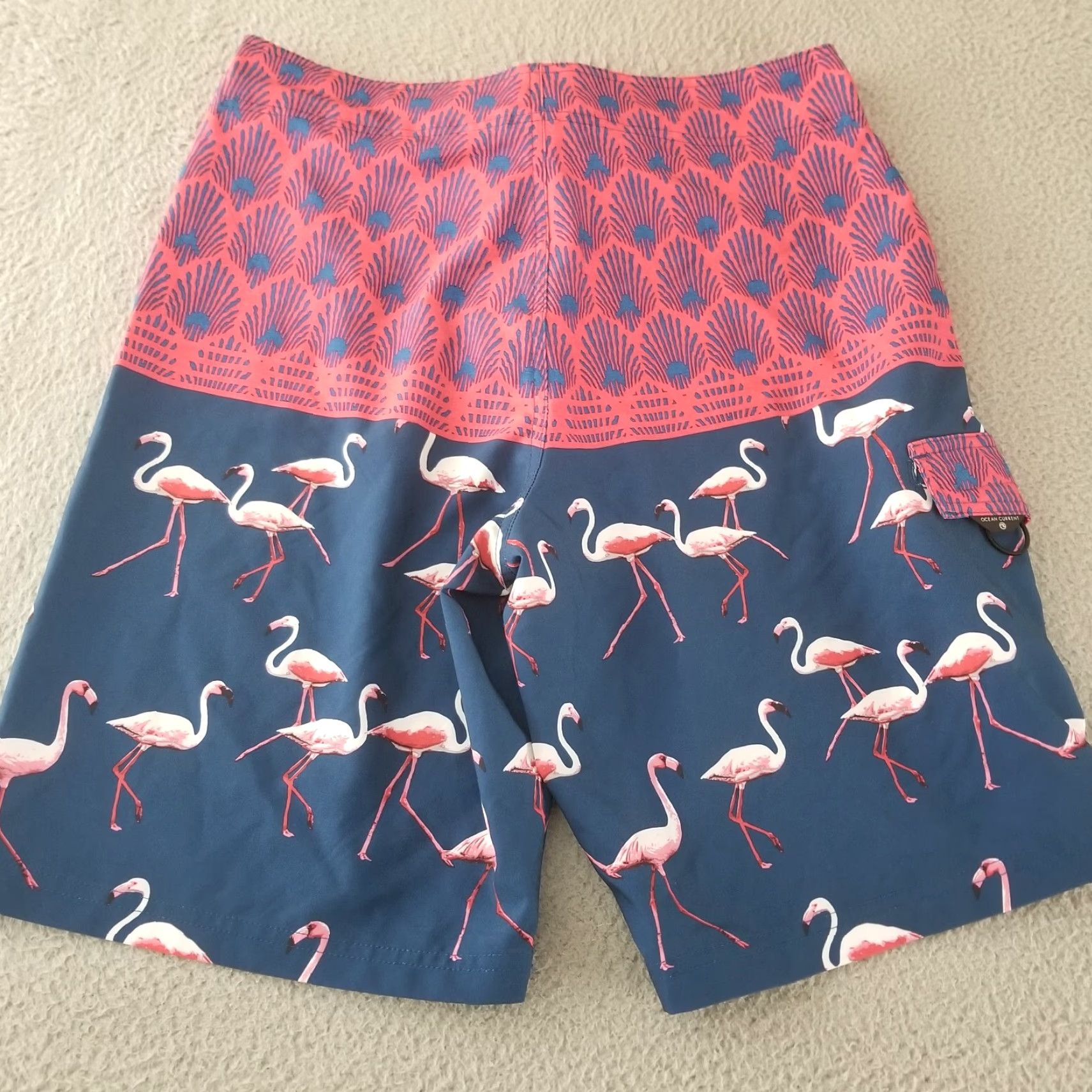 Vintage Ocean Current Swim Trunks Mens 32 Flamingo Surf Bathing Suit Board Shorts Size US 32 / EU 48 - 6 Thumbnail