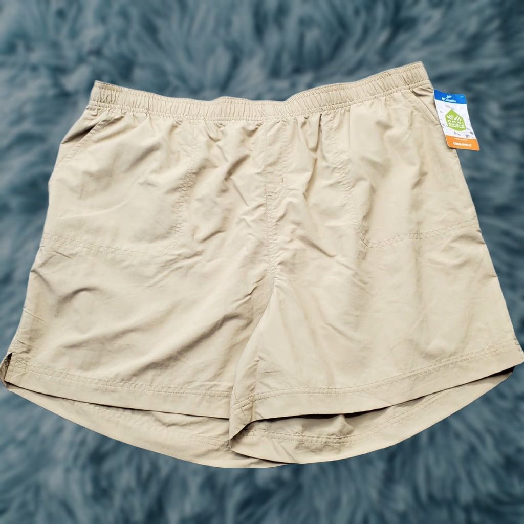 Vintage Columbia Pocketville Trail Shorts Womens XXL Brown Regular Fit Elastic Waist Size 40" / US 18 - 1 Thumbnail