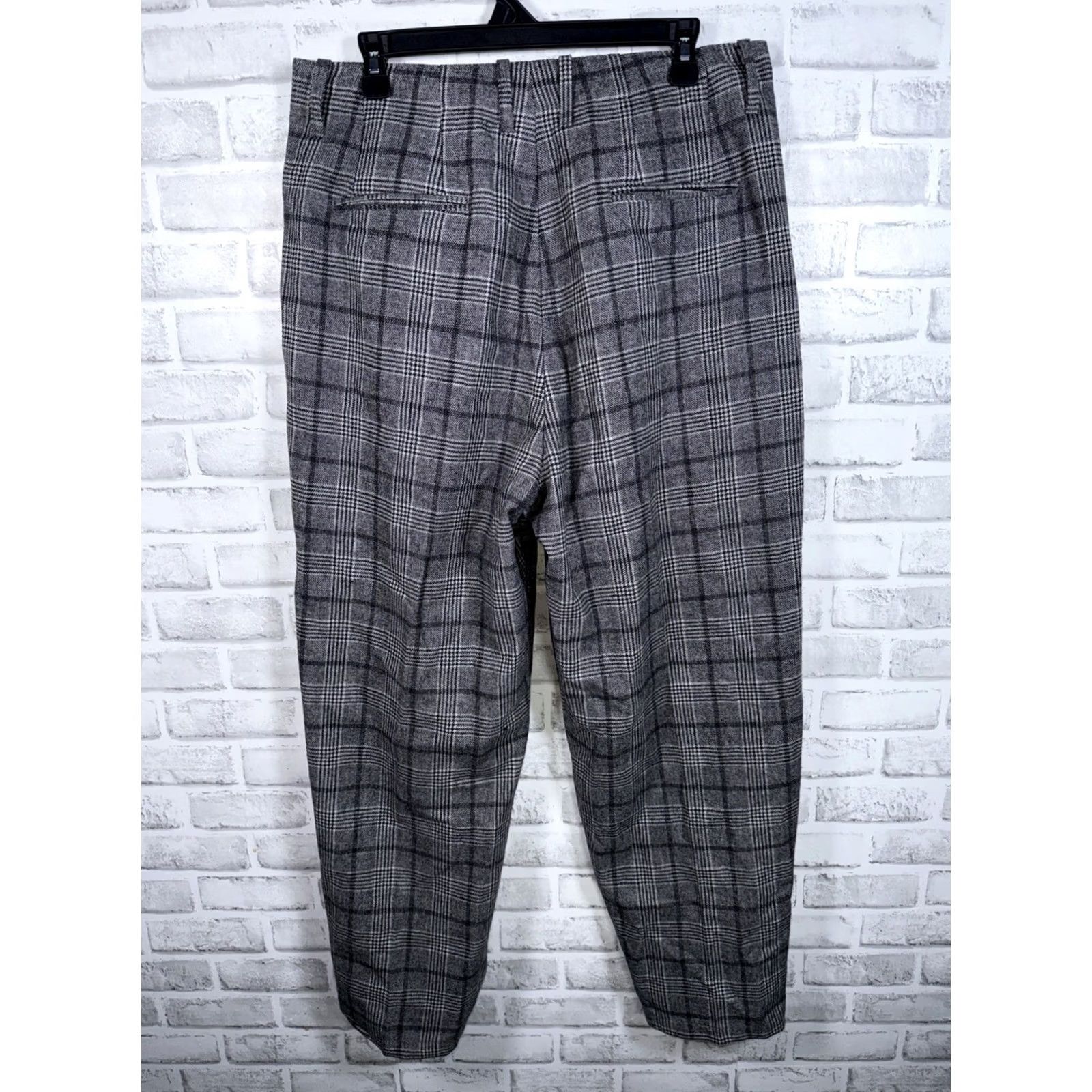 Vintage Labour Union Pants Men 34 Gray Wool Trousers Plaid Pleated Button Fly 34X29 NEW Size US 34 / EU 50 - 6 Thumbnail