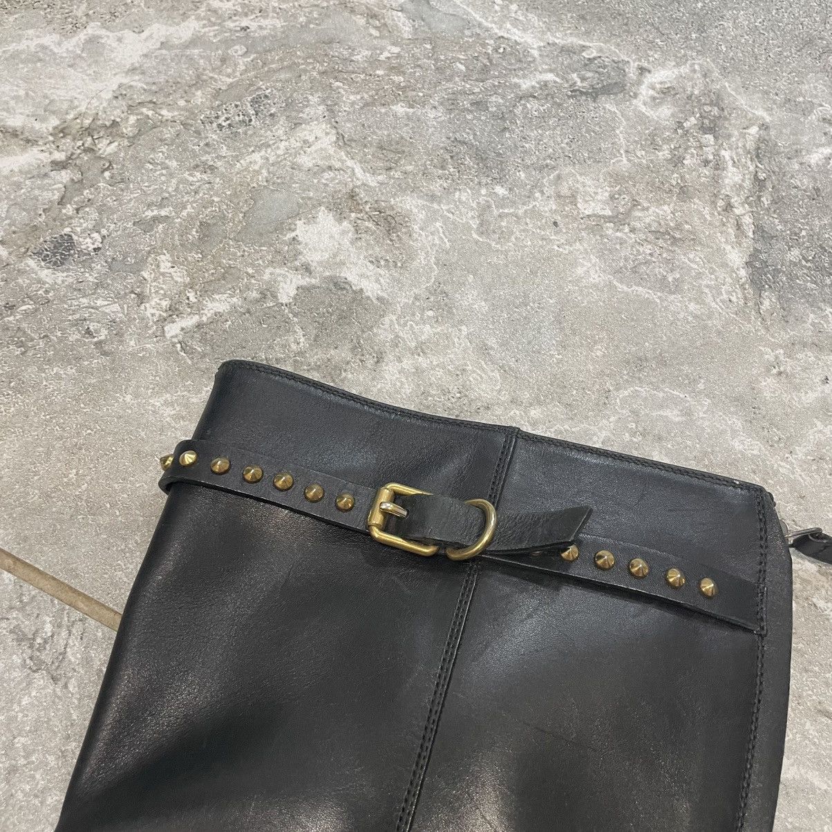 Gucci Gucci shoes Leather Horsebit Riding Boots heels platform old Size US 7 / IT 37 - 4 Thumbnail