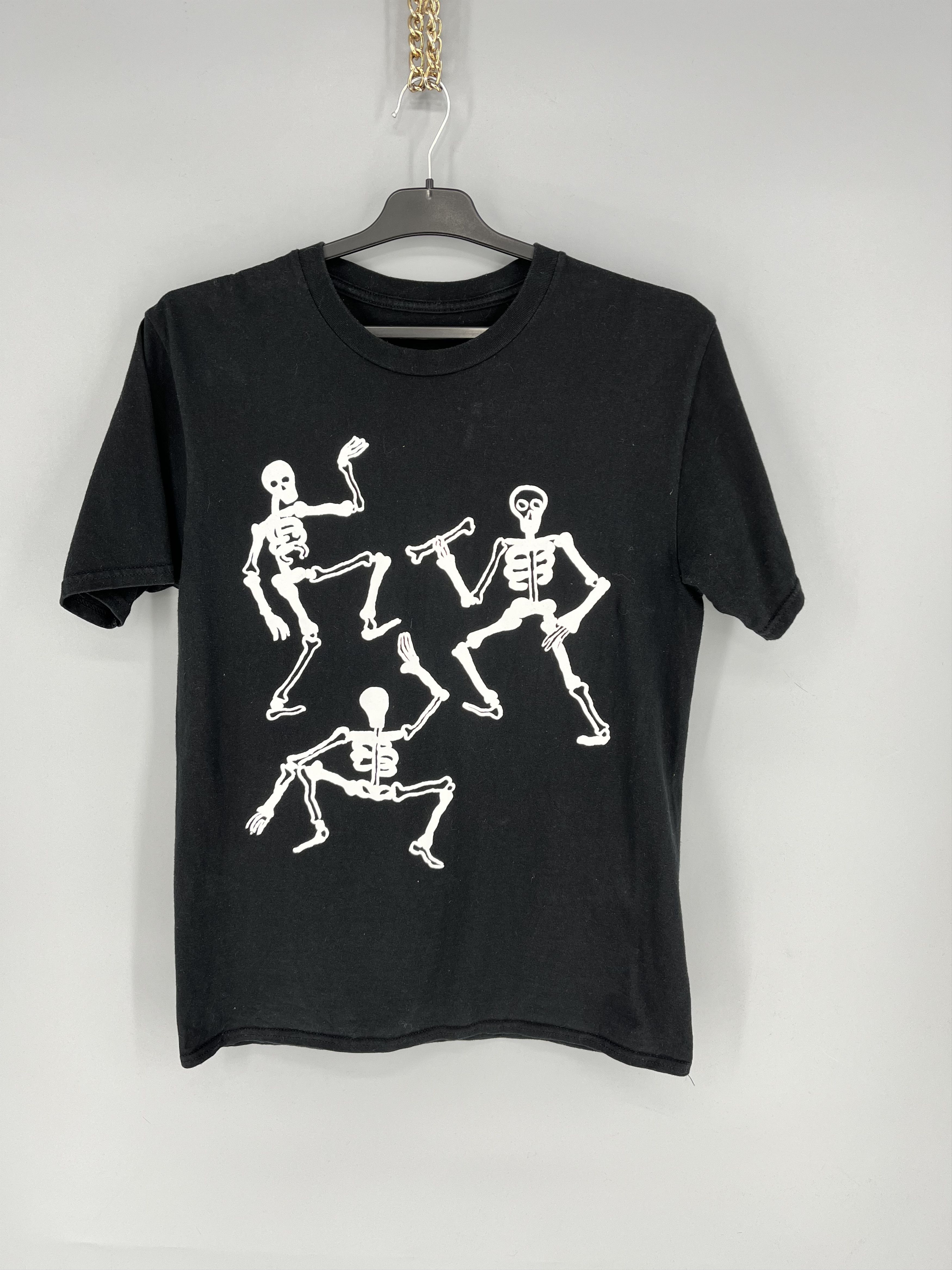 Divided H M Skulls DIVIDED H M Skeleton Print All Over T Shirt Grailed