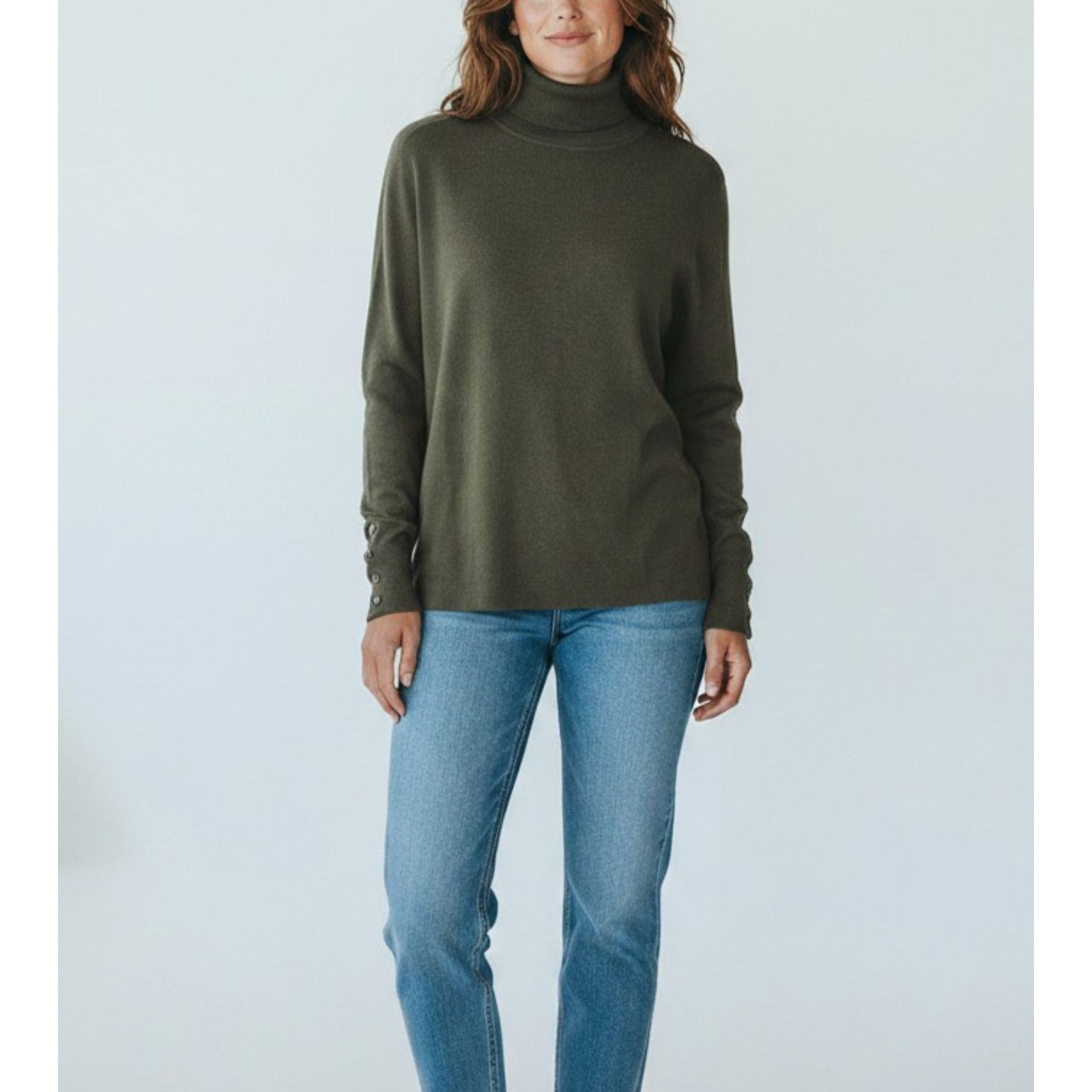 Chicos NWT CHICO'S Ecovero Long Sleeve Turtleneck Sweater Sz L $69 Size L / US 10 / IT 46 - 1 Thumbnail