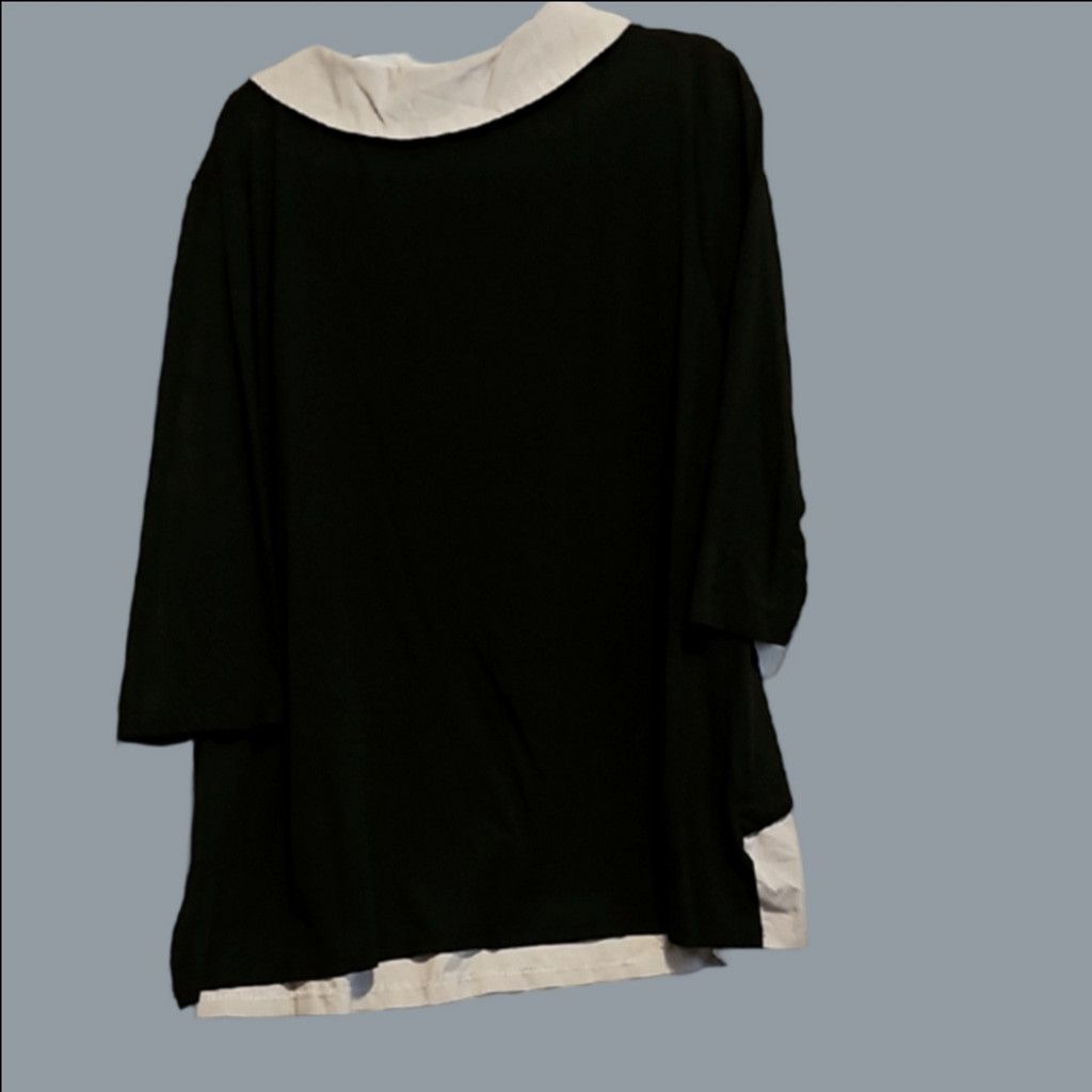 Other Black and Silver Buttoned Tunic Size 3XL / US 20-22 - 3 Thumbnail