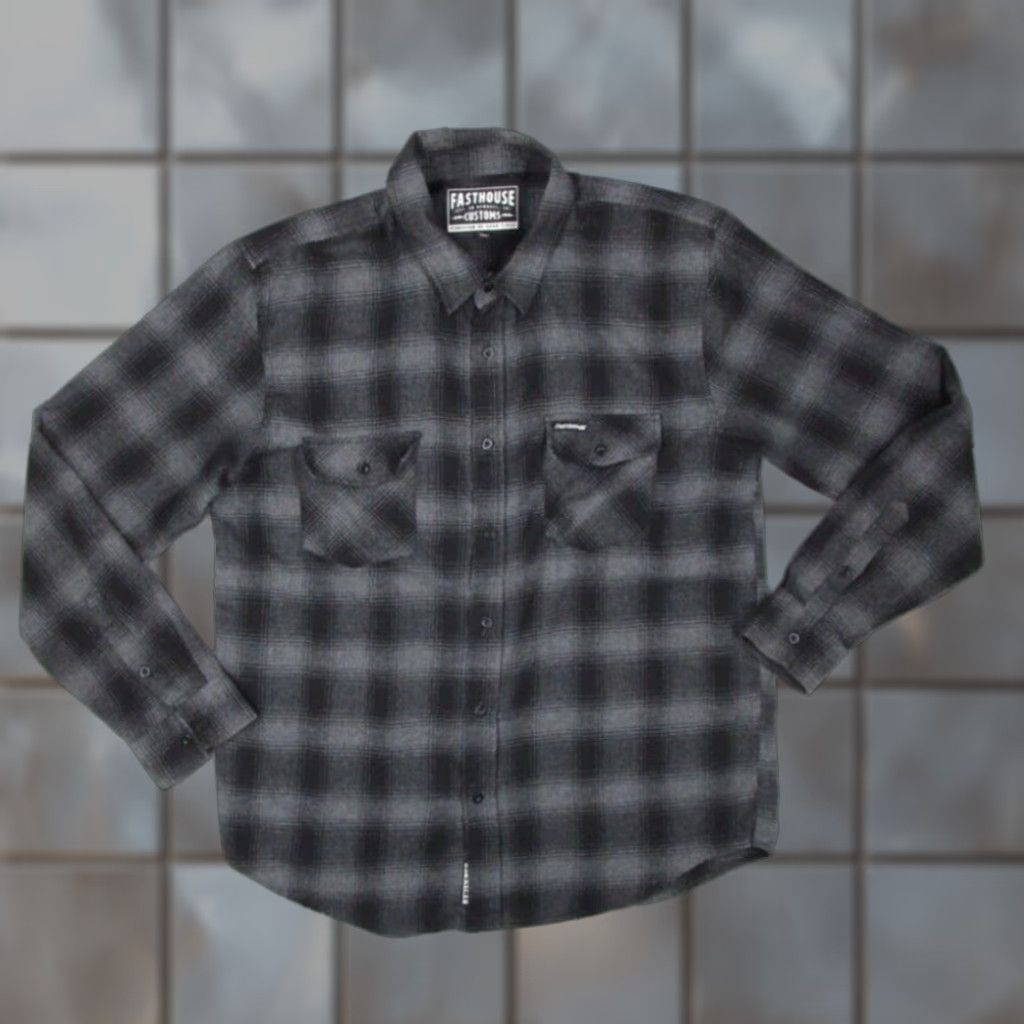 Vintage Fasthouse Customs Mens Gray Plaid Button Up Flannel Shirt Extra Large Size US XL / EU 56 / 4 - 1 Thumbnail