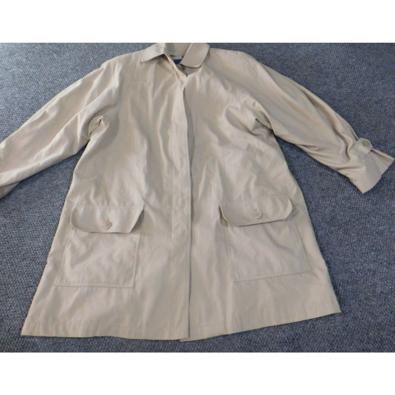 London Fog LONDON FOG Trench Coat Womens 14 Beige Button Classic Lined Winter Casual Formal Coat Jacket Size XL / US 12-14 / IT 48-50 - 2 Thumbnail