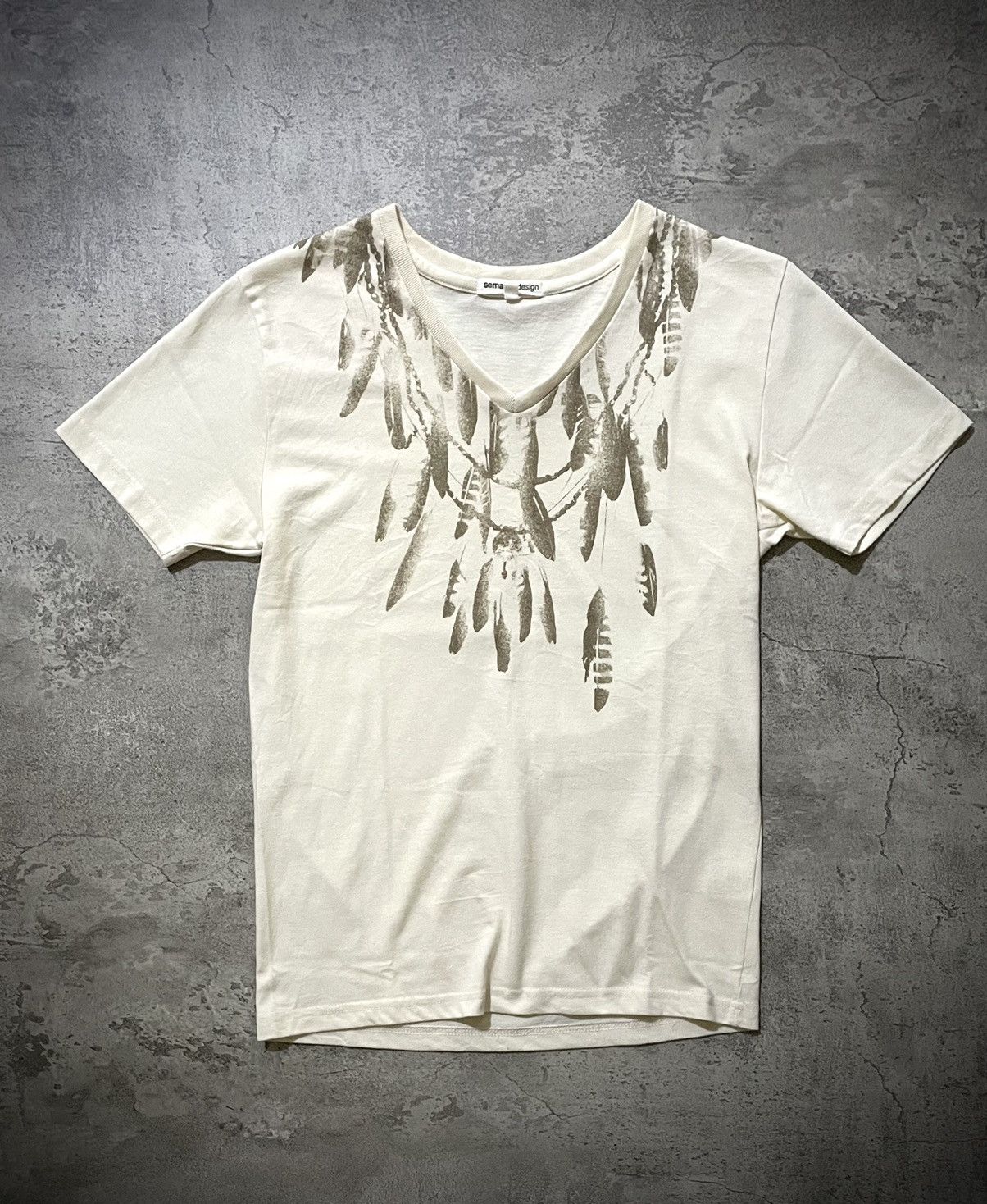 トップス GOA feather necklace t-shirt GOA Goa poem necklace feather t shirt vkei lgb style | Grailed
