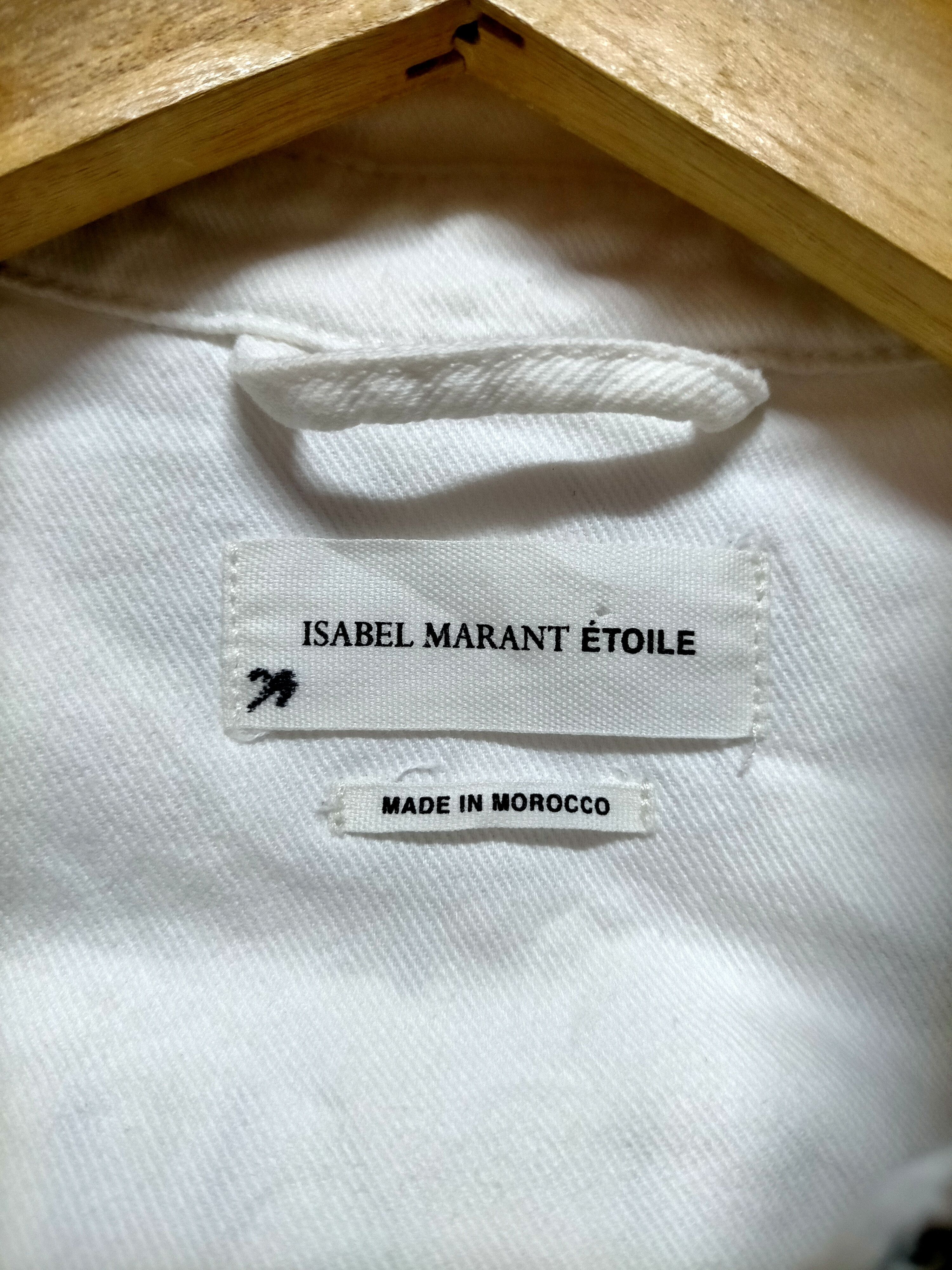 Isabel Marant ISABEL MARANT ETOILE WHITE DENIM JACKET Size US S / EU 44-46 / 1 - 13 Thumbnail