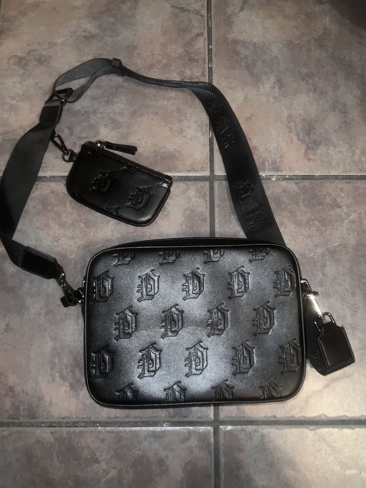 image of Vintage Monogram Messenger Bag in Black, Men's