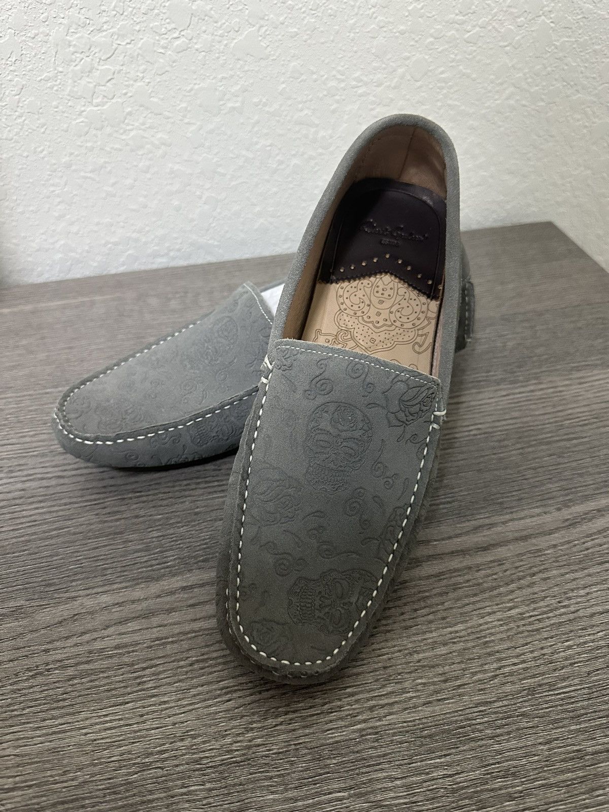 Robert Graham Robert Graham Grey Leather Loafers Size US 10 / EU 43 - 1 Thumbnail