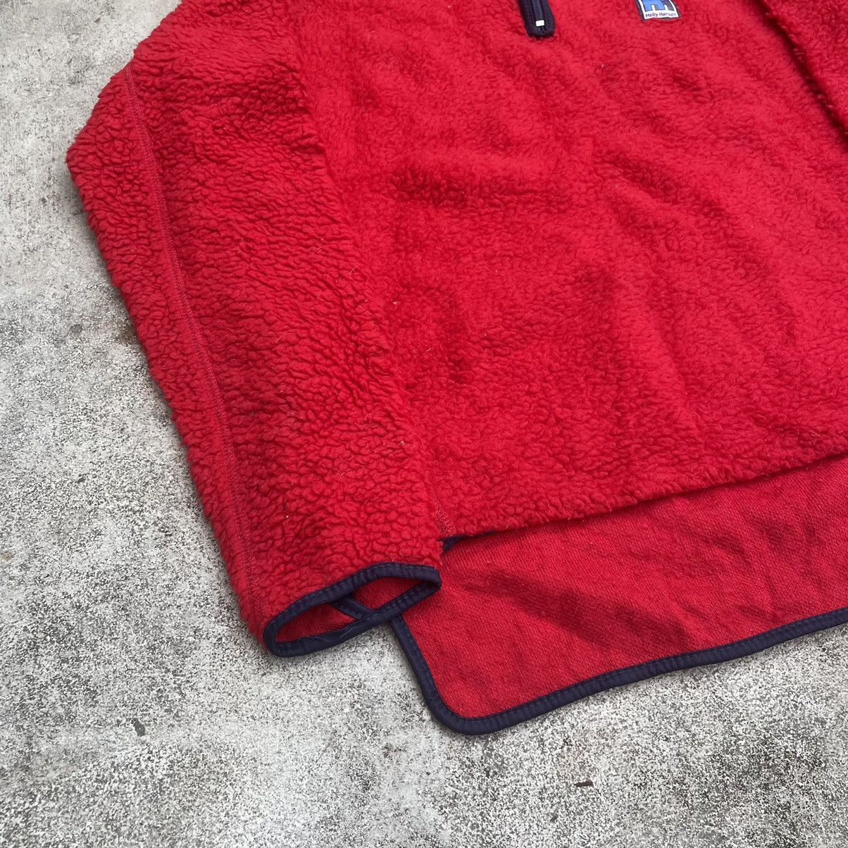 Vintage Vintage 90s Helly Hansen Half Zip Pullover Gorpcore Red M Size US M / EU 48-50 / 2 - 2 Thumbnail