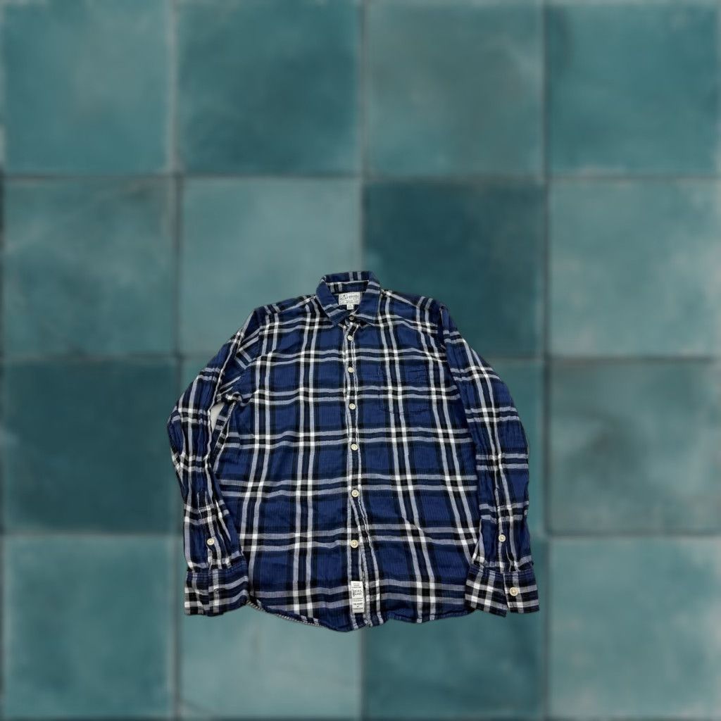 Lucky Brand VINTAGE Lucky Brand Shirt Mens Large Blue Plaid Button-Down Long Sleeve Cotton Casual Size US L / EU 52-54 / 3 - 1 Thumbnail