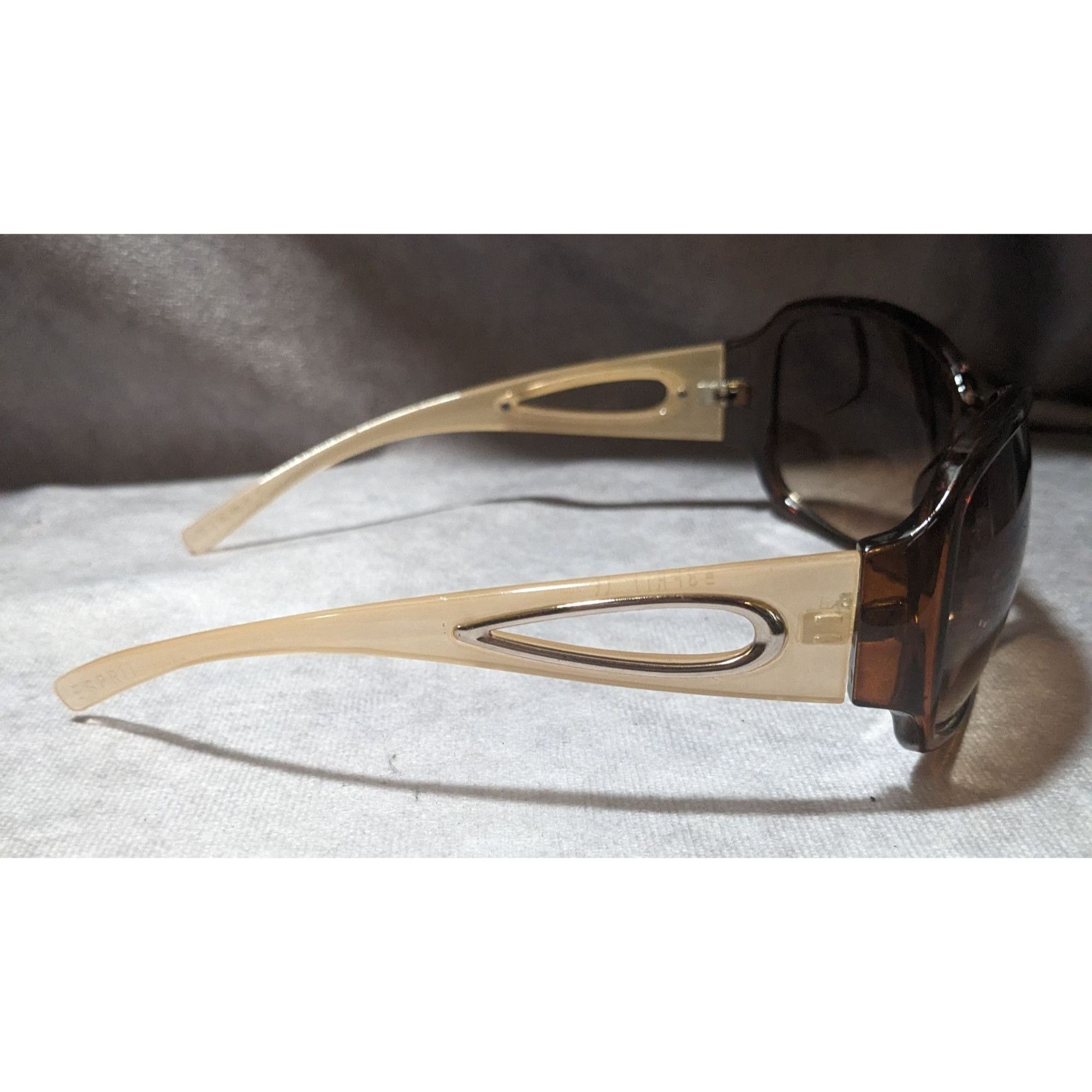 Esprit Esprit Brown And Beige Sunglasses With Teardrop Cutouts Size ONE SIZE - 2 Thumbnail
