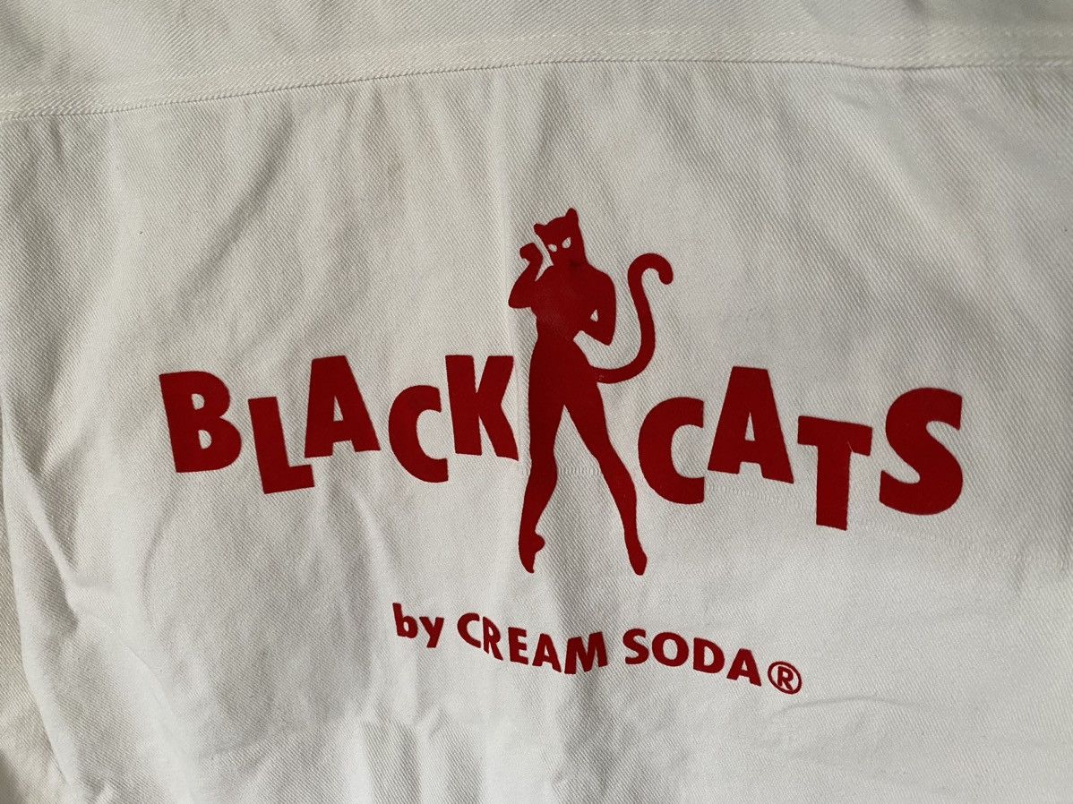 Japanese Brand Vtg Cream Soda Pink Dragons black Cat trucker Size US M / EU 48-50 / 2 - 4 Thumbnail