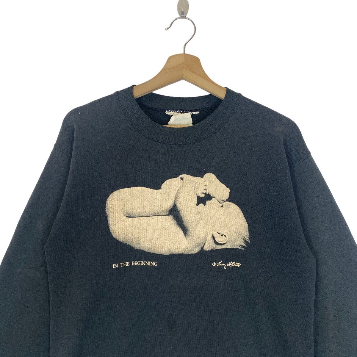 Vintage Vintage graphic baby in the beginning sweatshirt Size US S / EU 44-46 / 1 - 4 Thumbnail