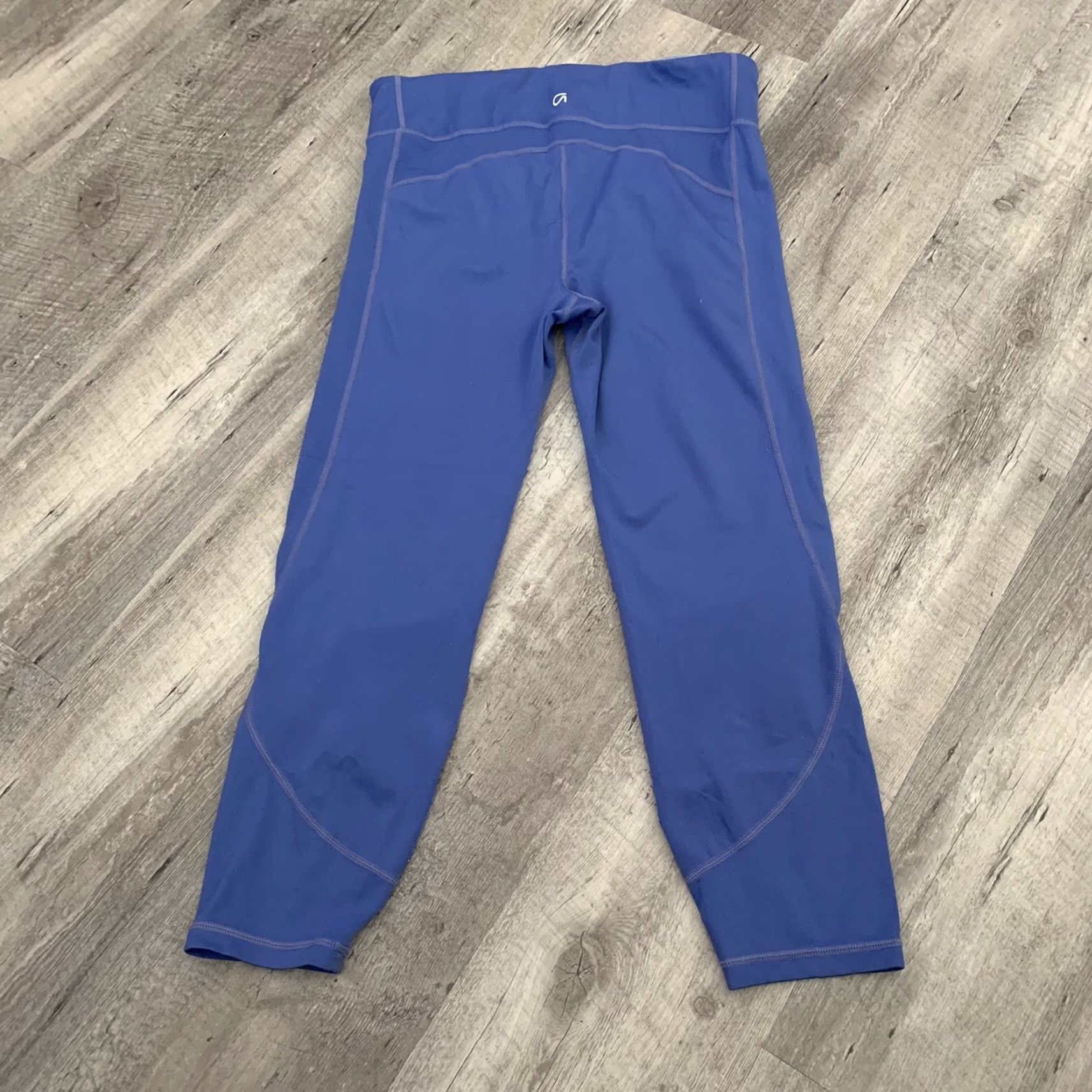 Gap GapFit Leggings Womens M Blue Solid Stretch Lightweight Cross Training Skinny Inseam 22in Pul On Size 32" / US 10 / IT 46 - 5 Thumbnail