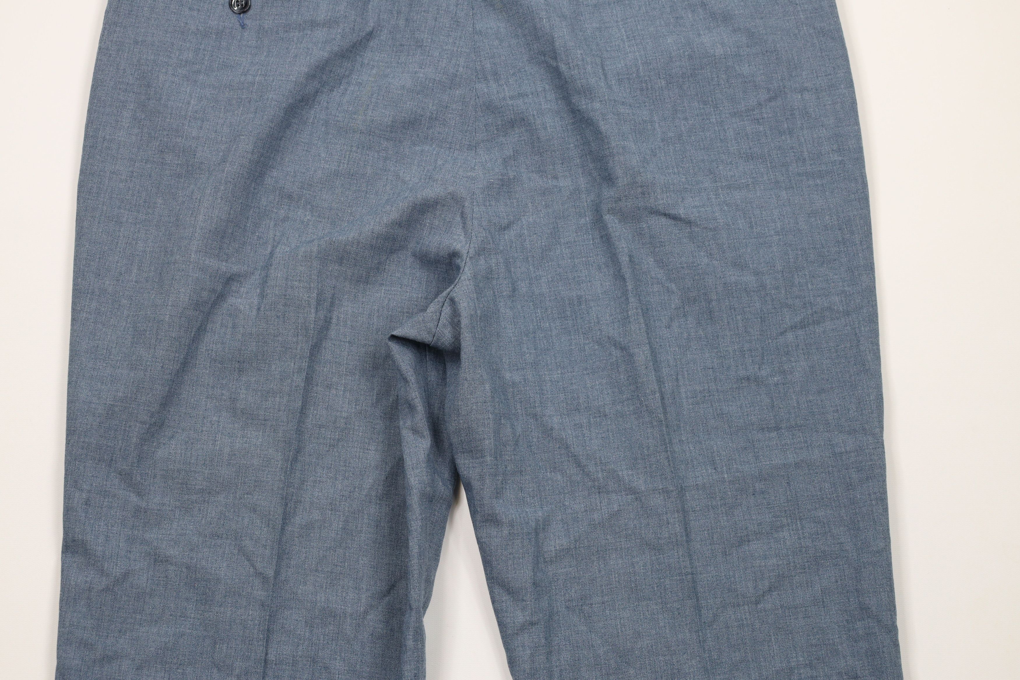 Vintage Vintage 70s Streetwear Knit Wide Leg Chino Pants Blue Size US 38 / EU 54 - 9 Thumbnail