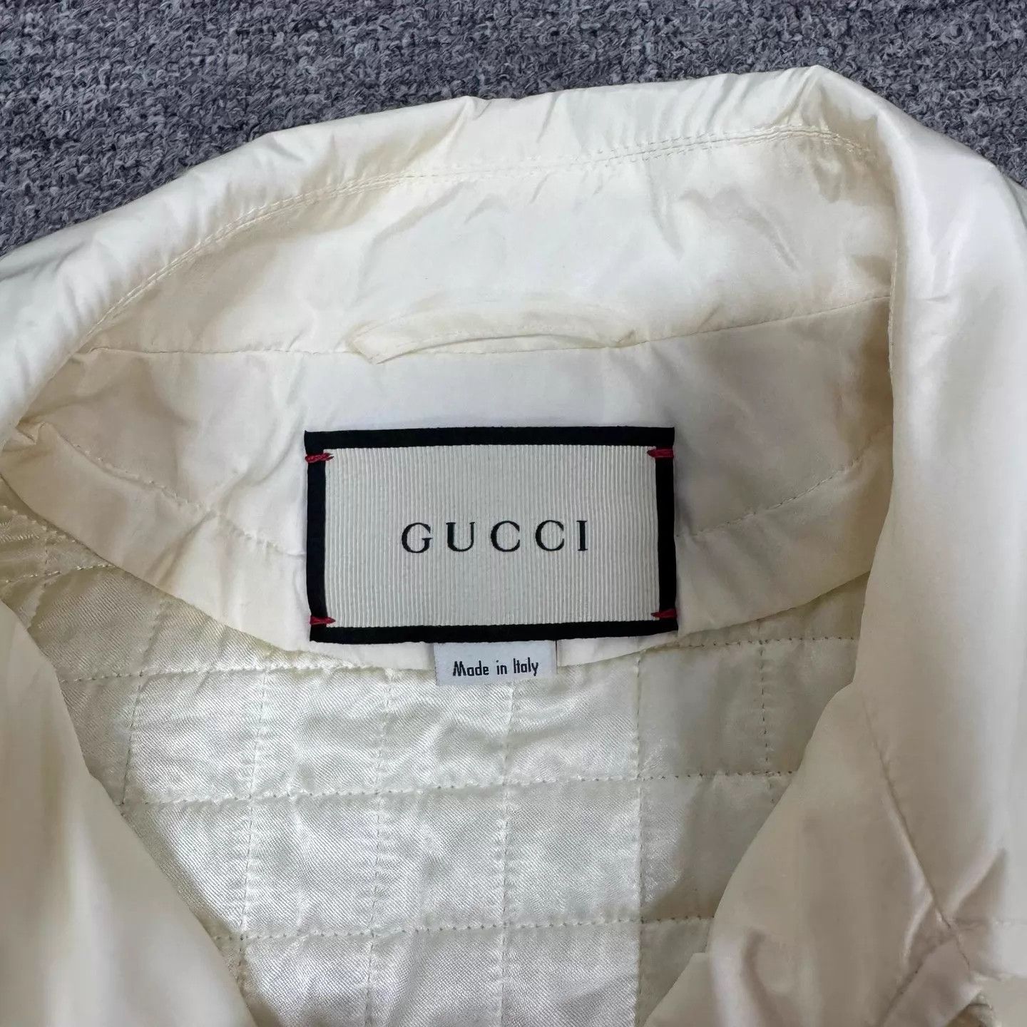 Gucci Gucci Cream Cartoon Embroidered Collared Light Cotton Jacket Size S / US 4 / IT 40 - 6 Thumbnail