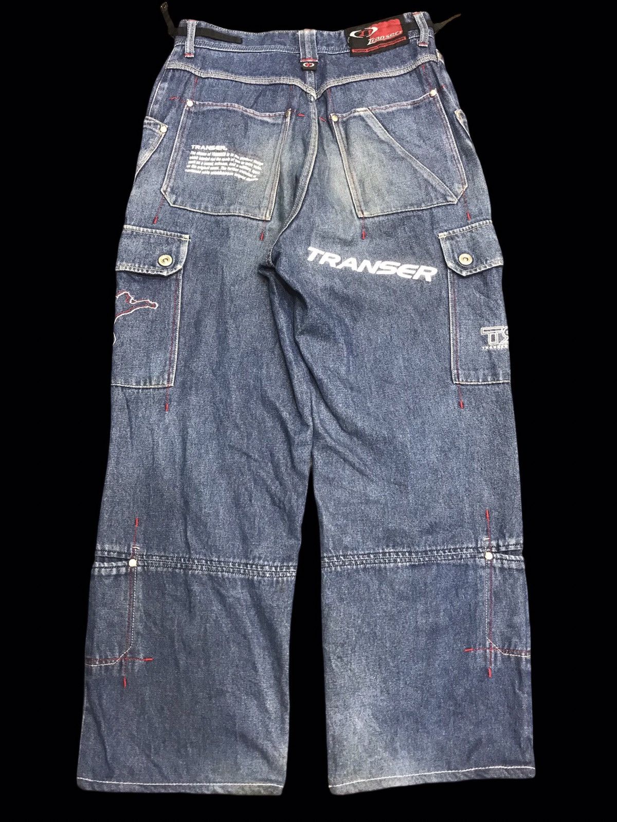 Japanese Brand 💥BAGGY💥TRANSER BAGGY RAPPER DENIM F294 Size US 27 - 2 Thumbnail