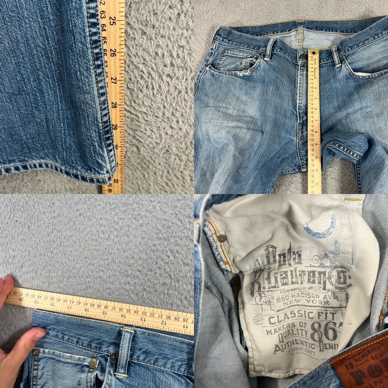 Polo Ralph Lauren VINTAGE Polo Ralph Lauren Jeans Mens 36x30 Cotton Denim Classic Fit 867 Logo Distressed Size US M / EU 48-50 / 2 - 8 Thumbnail