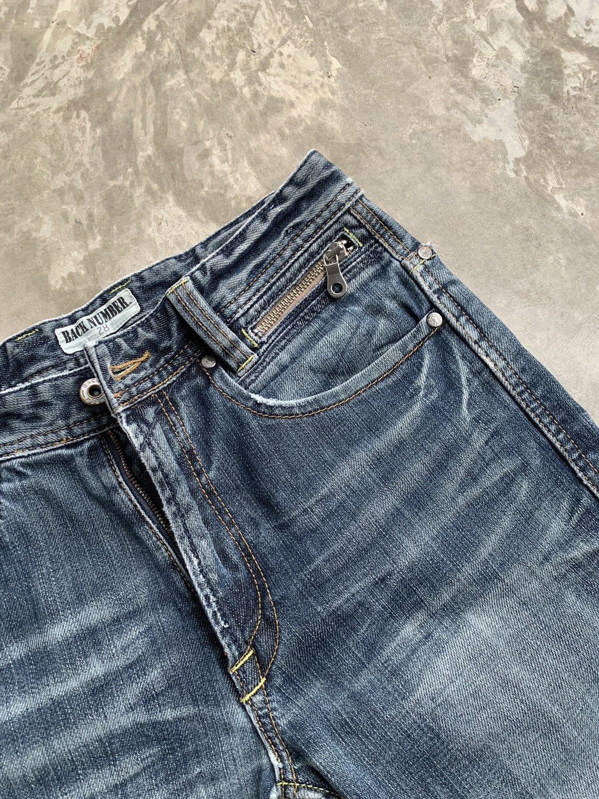 Designer × Japanese Brand Back Number zipper Side Pocket Size US 29 - 5 Thumbnail