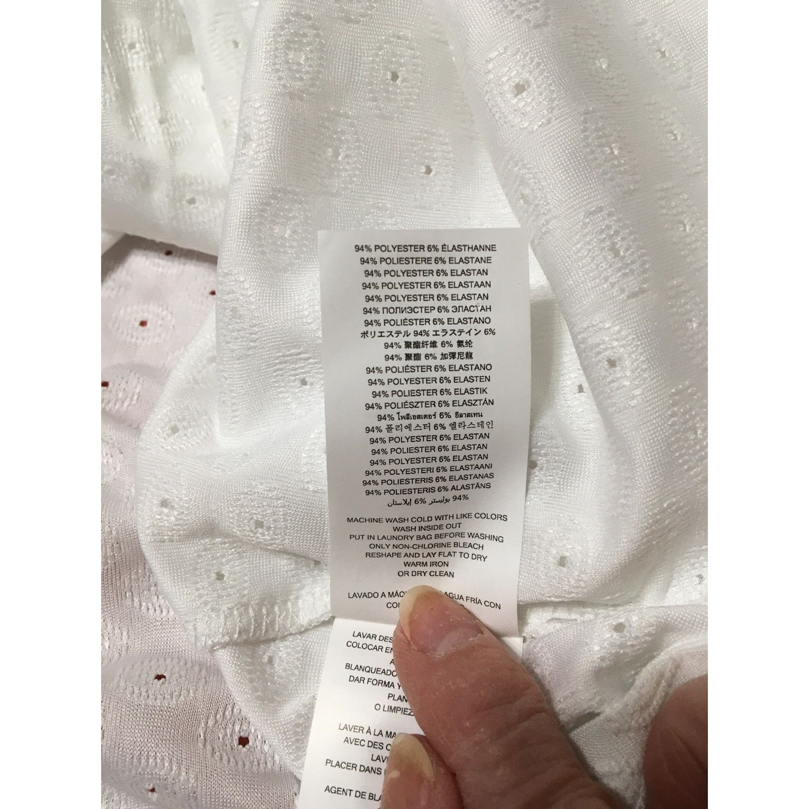 Michael Kors Michael Kors Fashion Basics XS White Gathered Eyelet Top Size XS / US 0-2 / IT 36-38 - 8 Thumbnail