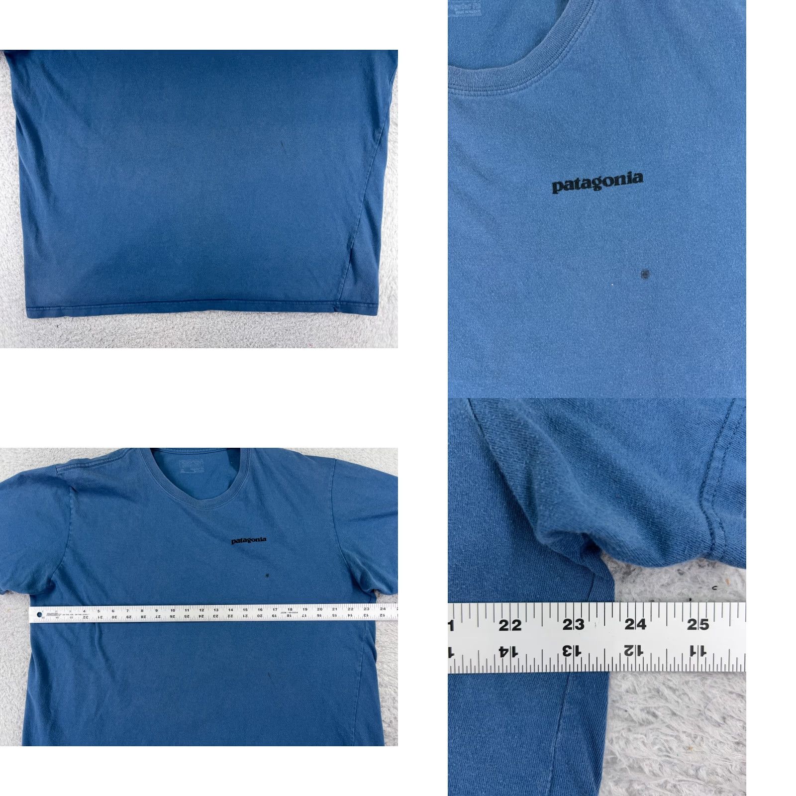 Patagonia Patagonia Shirt Men XL Blue Short Sleeve Crew Neck Cotton Jersey Logo T-Shirt 90s USA (All Seasons) Mens Size US XL / EU 56 / 4 - 8 Thumbnail