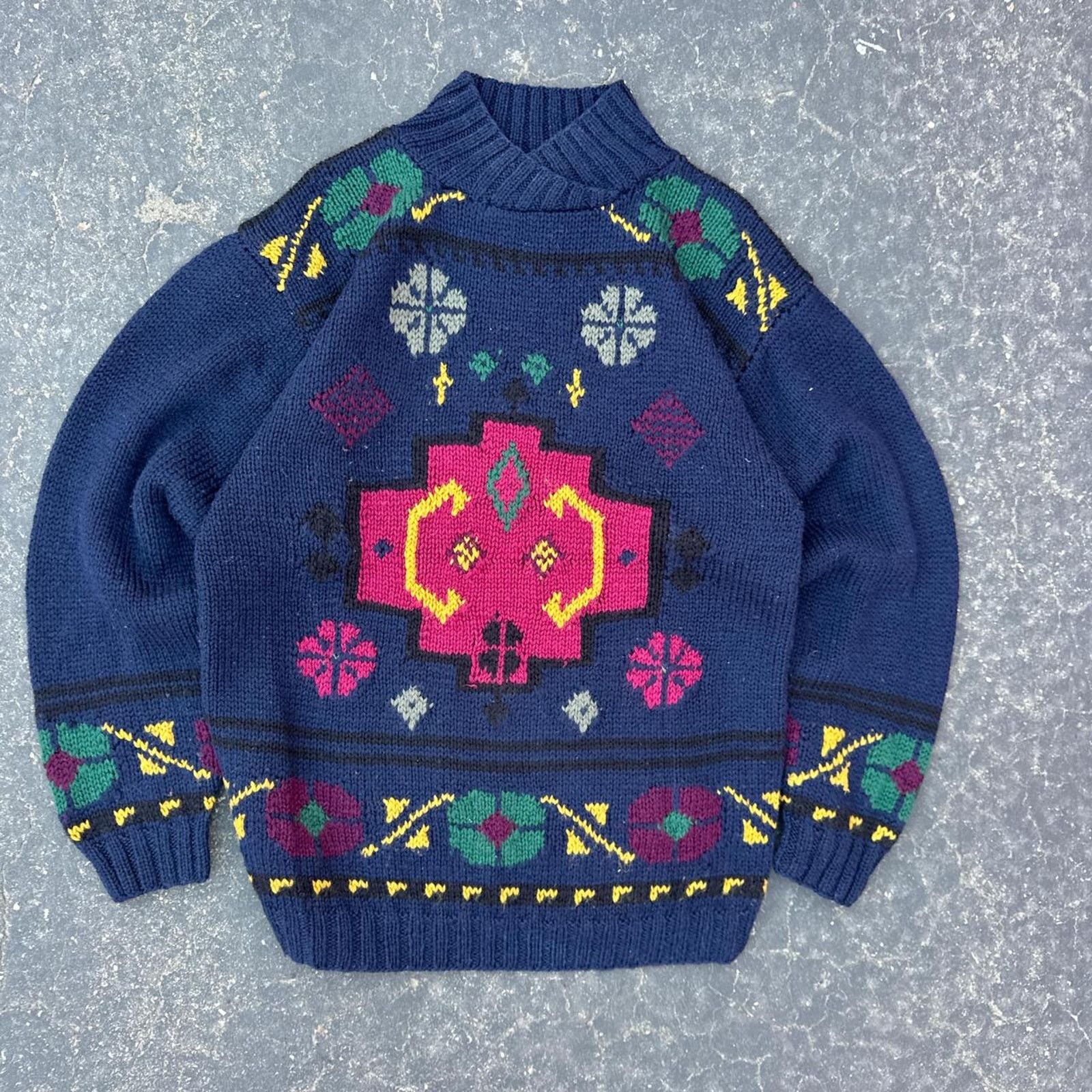 Vintage Vintage 90s Wool Grandma Knit Sweater Size Medium Size M / US 6-8 / IT 42-44 - 1 Thumbnail