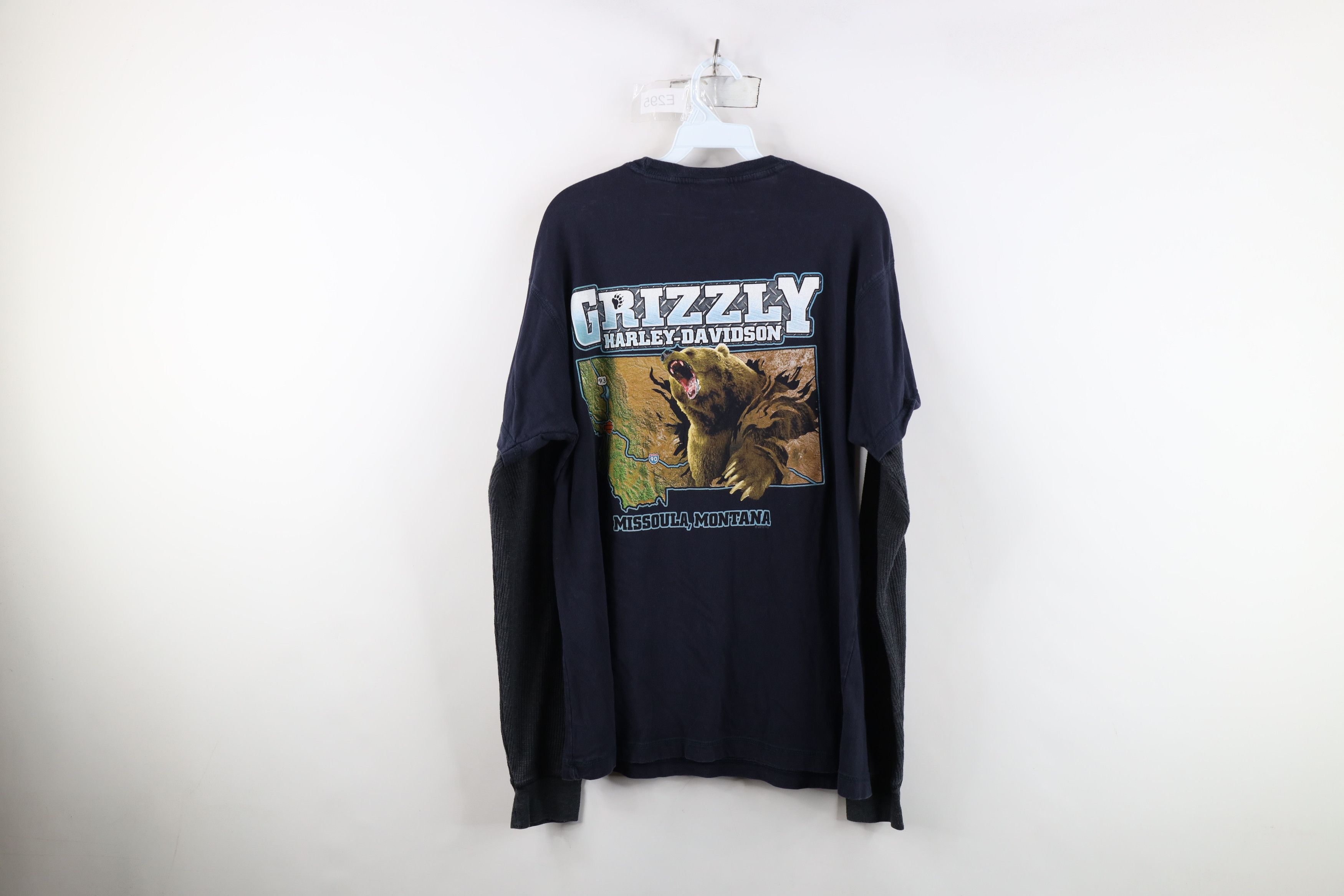 Harley Davidson Vintage Harley Davidson Waffle Knit Long Sleeve T-Shirt Size US L / EU 52-54 / 3 - 12 Thumbnail