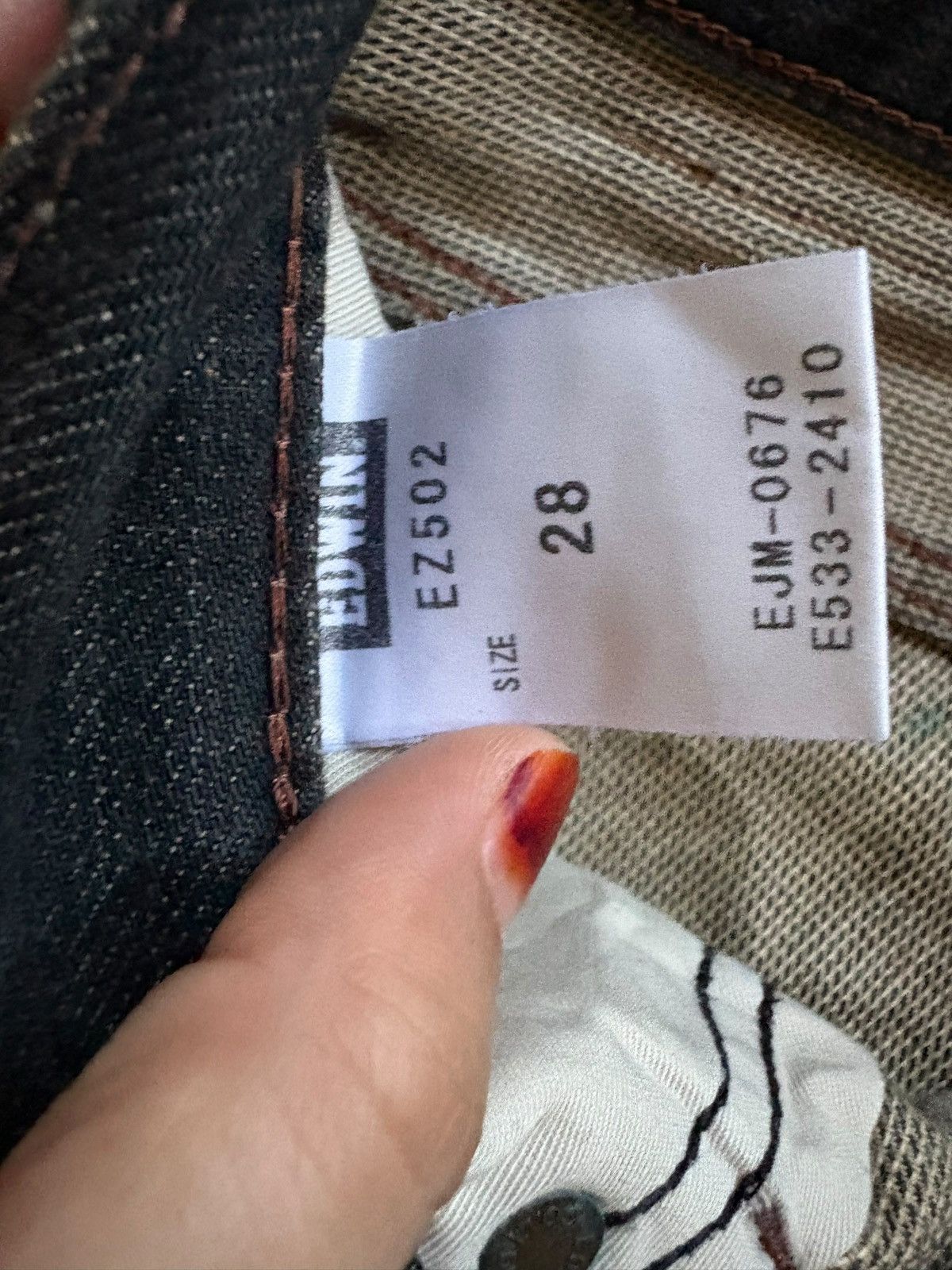 Edwin × Japanese Brand Vintage Japanese Edwin Zylon Mud Wash Jeans Size US 30 / EU 46 - 12 Thumbnail