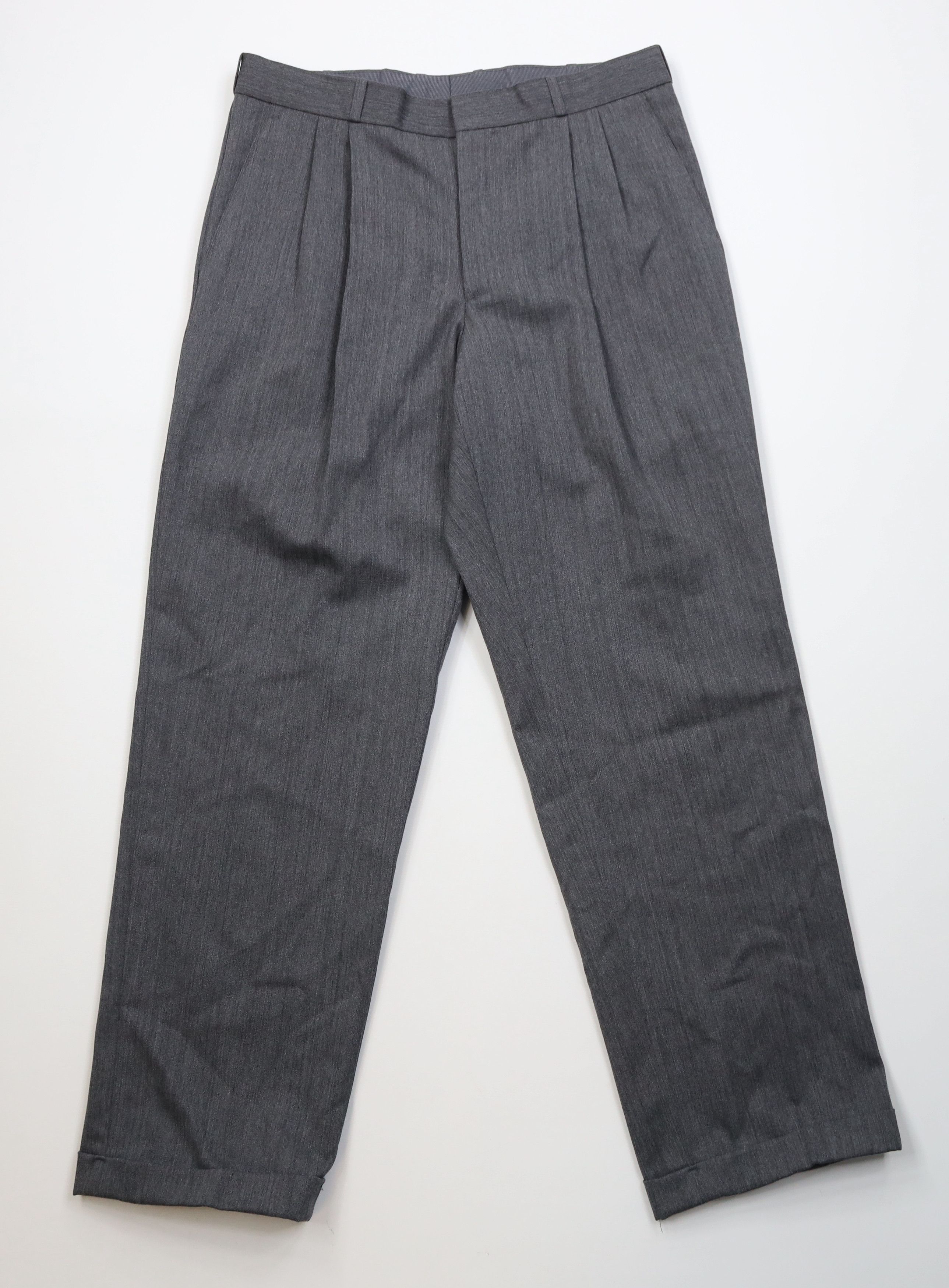 Vintage Vintage 90s Streetwear Wide Leg Chino Pants Heather Gray Size US 34 / EU 50 - 1 Thumbnail