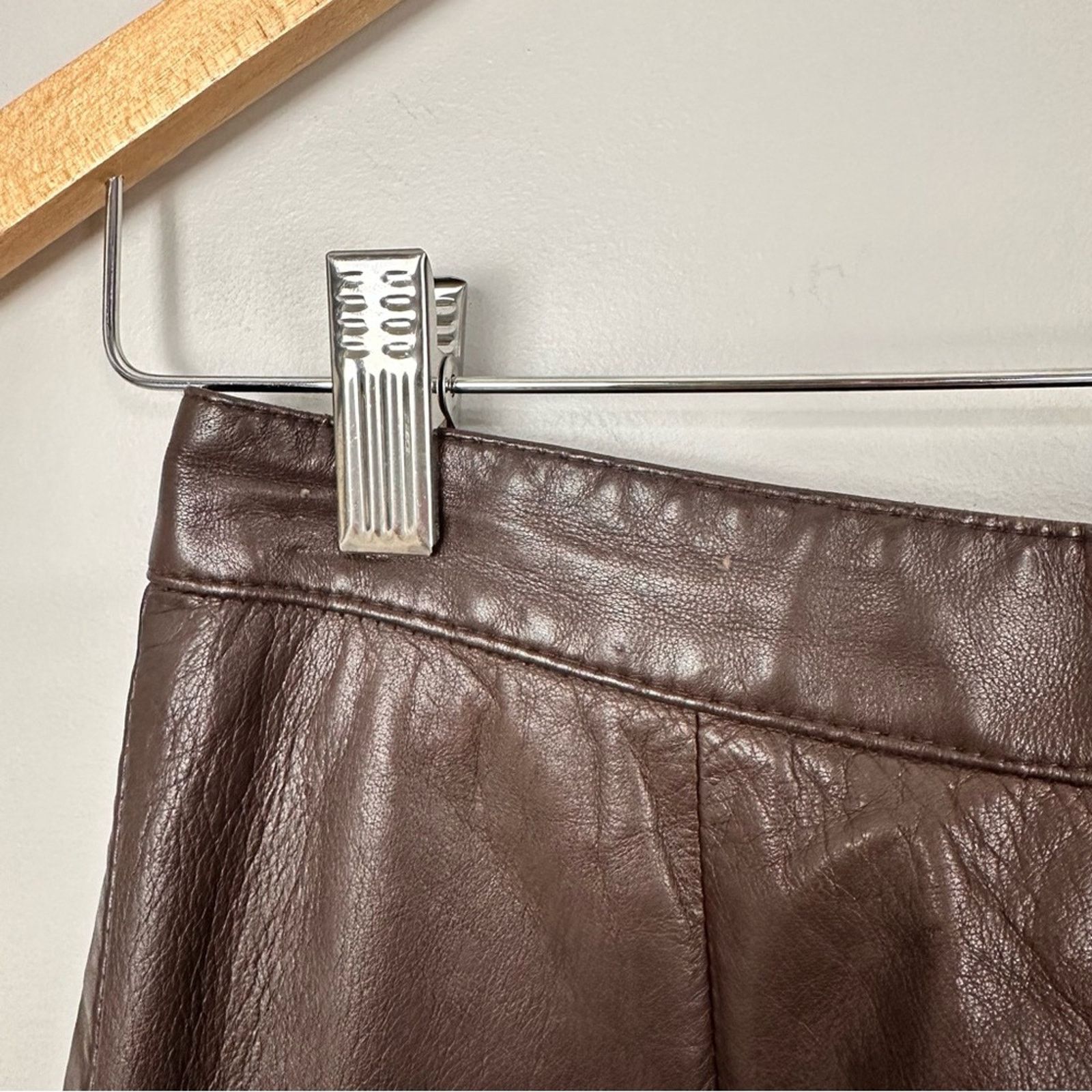 Other Madeleine Leather Brown Triple Pleated High Waist Trouser 4 Size 27" / US 4 / IT 40 - 11 Thumbnail