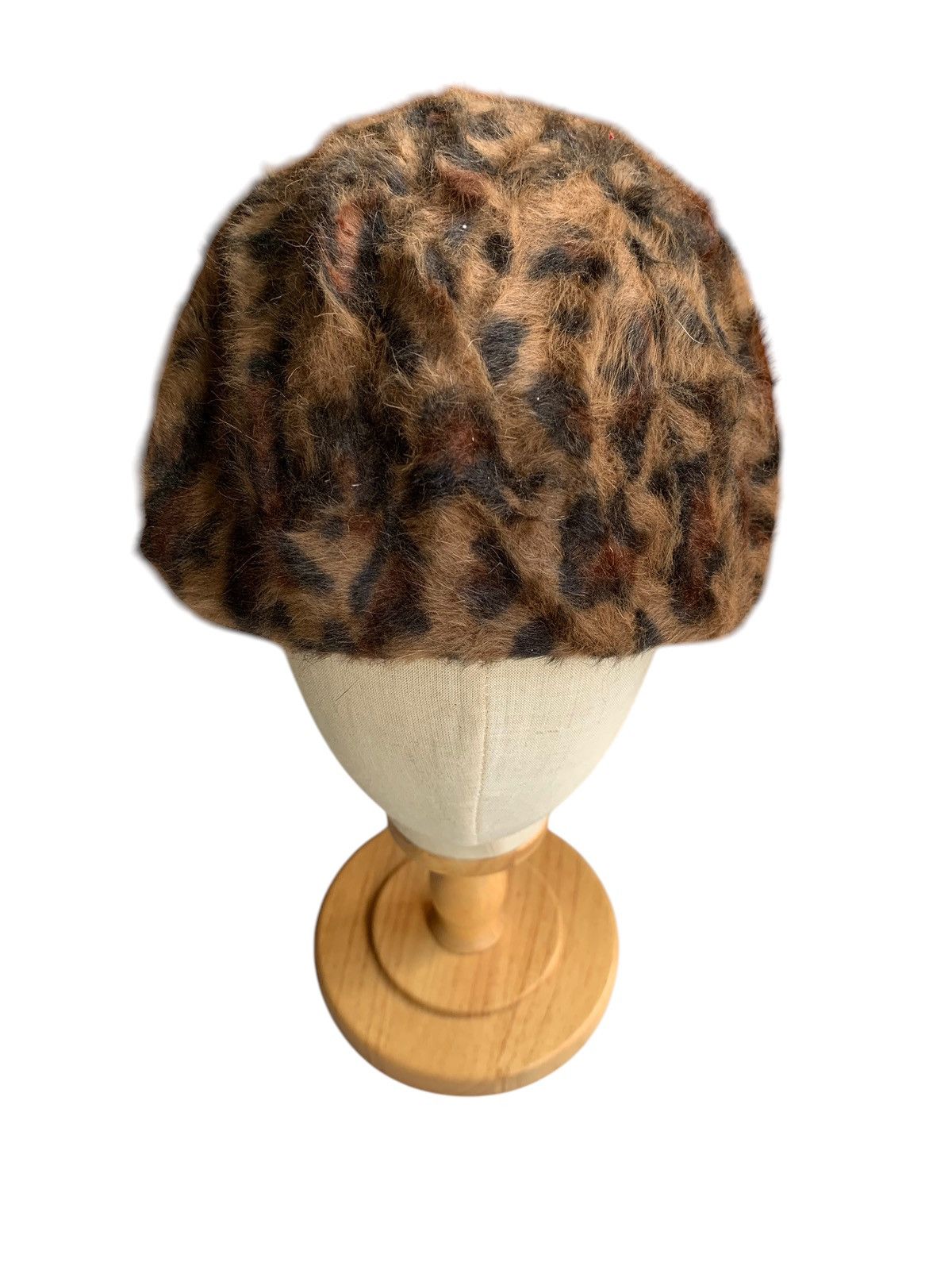 Japanese Brand × Vintage Part 2 By Jungko Shimada Japanese Leopard Wool Beret Hats🎌 Size ONE SIZE - 5 Thumbnail