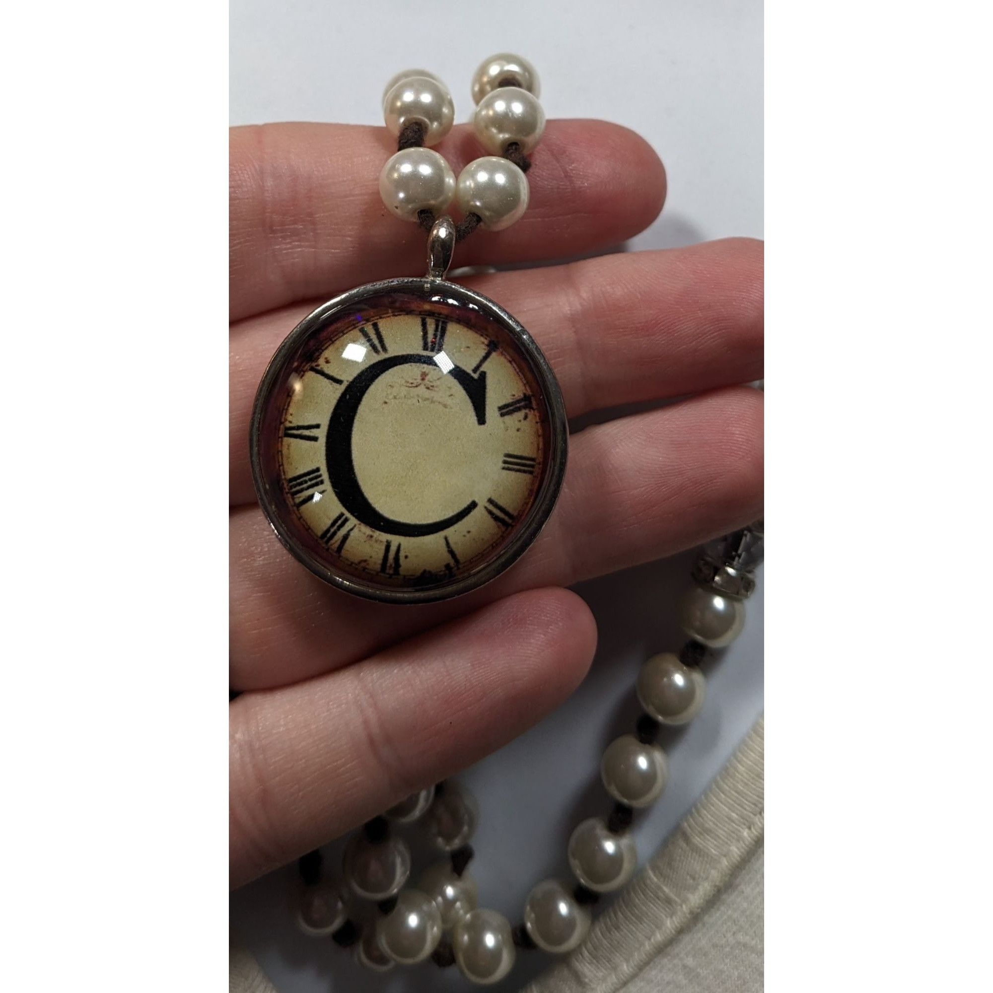 Other Elegant Steampunk Glass Pearl Beaded Pendant Necklace Size ONE SIZE - 5 Thumbnail