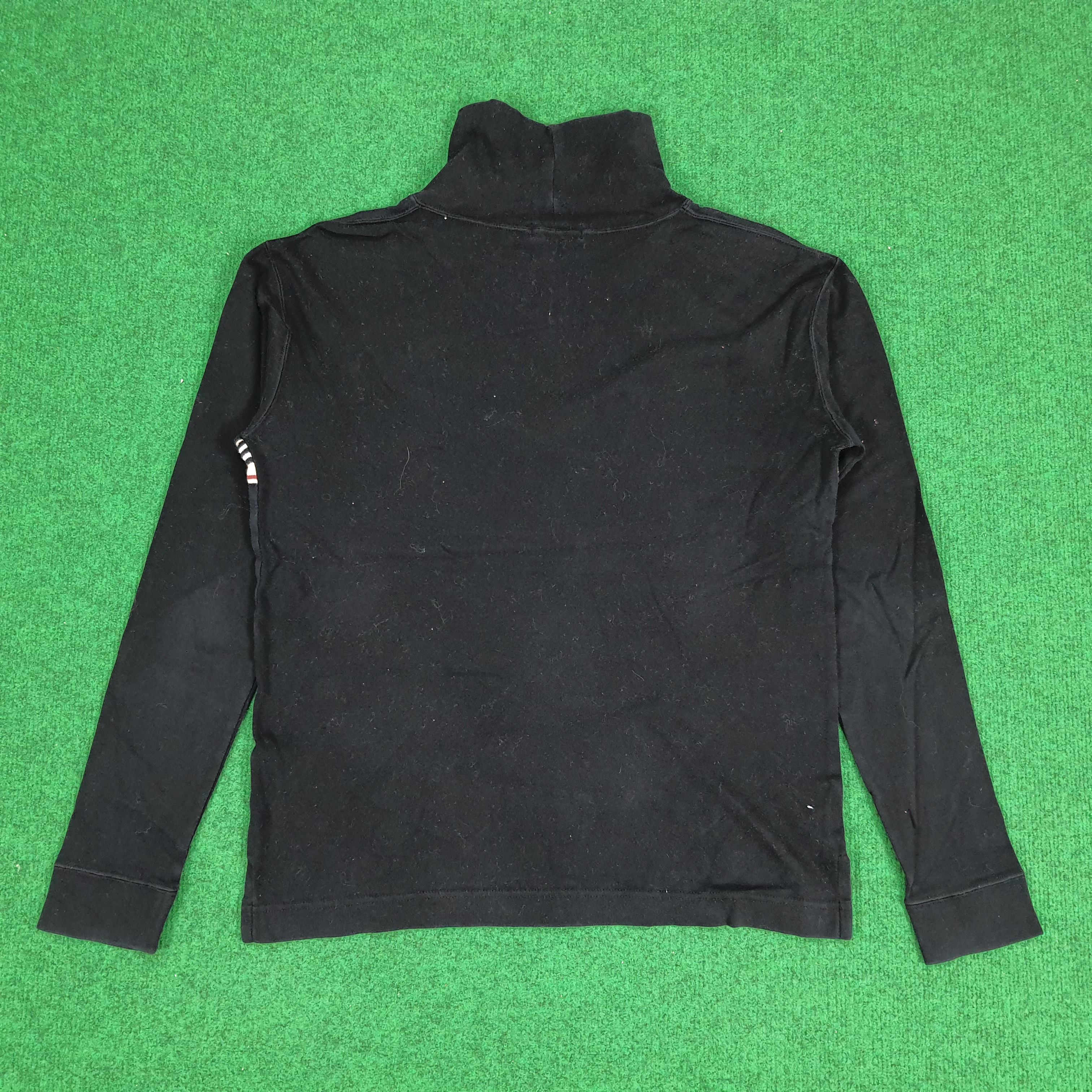 Burberry × Vintage Vintage Burberry Black Label Turtle Neck Stripe Tshirt Size M / US 6-8 / IT 42-44 - 3 Thumbnail
