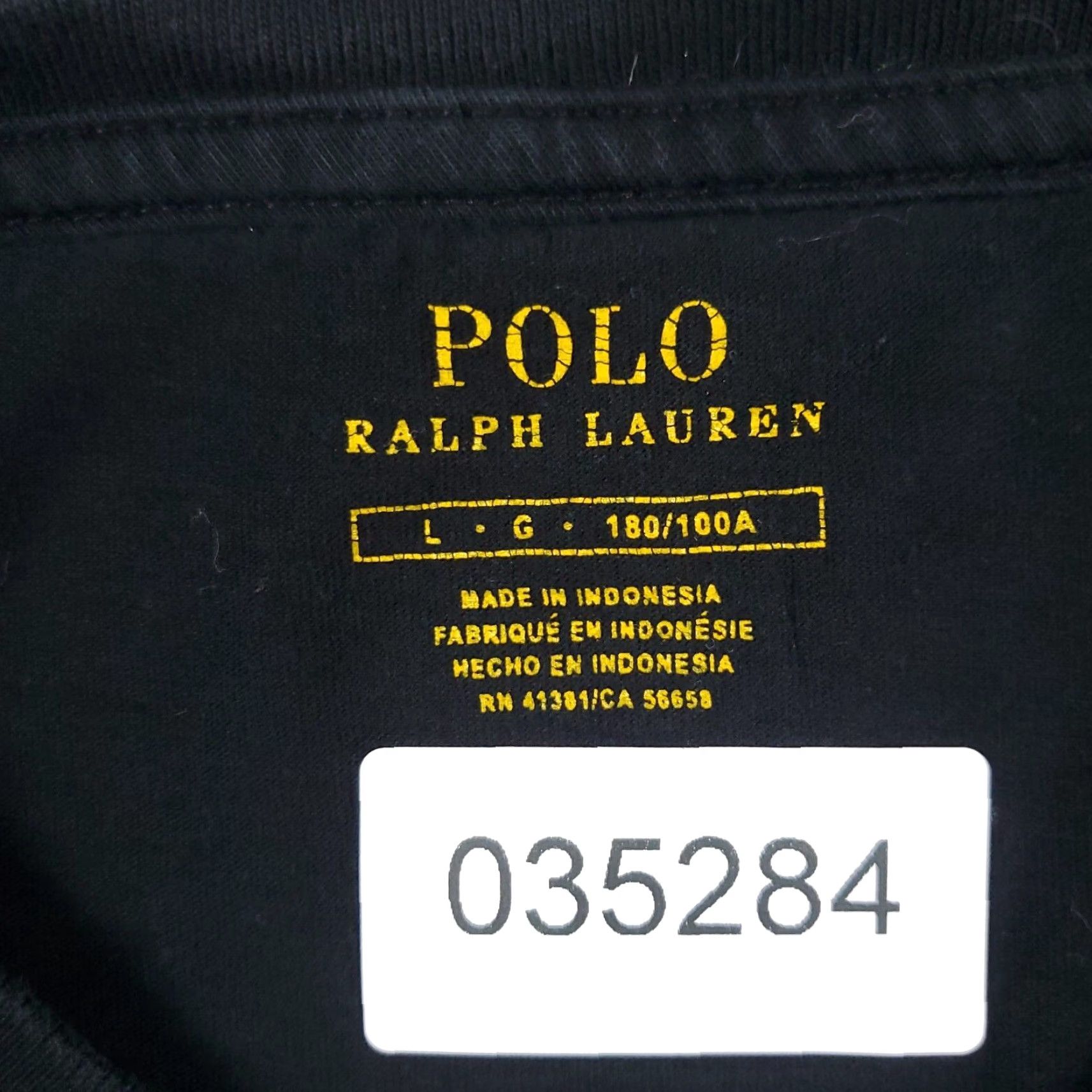 Ralph Lauren Ralph Lauren T-Shirt Men Large Black Pony Logo Crew Neck Short Sleeve Cotton Vintage? No — Regular Fit Size US L / EU 52-54 / 3 - 7 Thumbnail