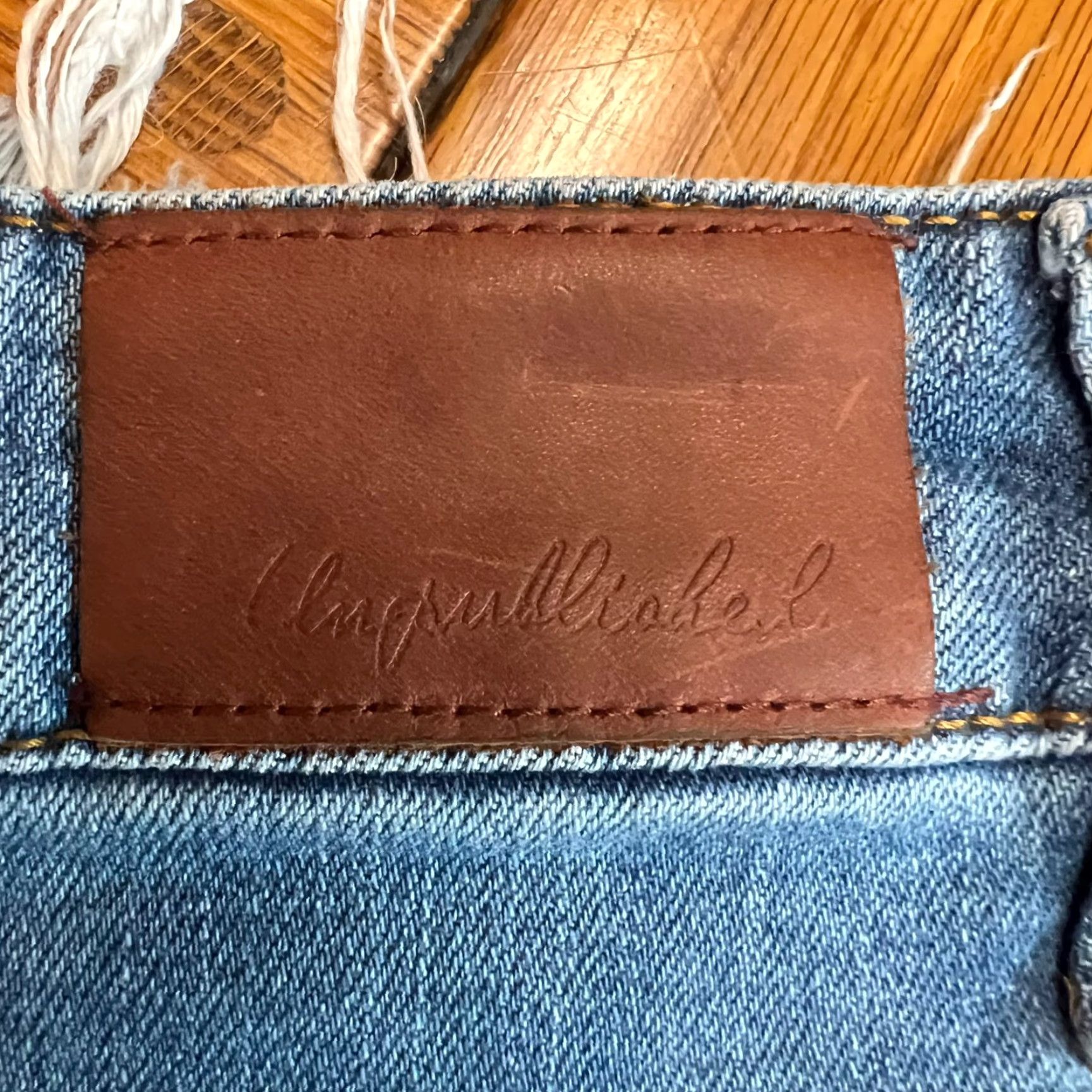 Denime Unpublished Denim Blue Jean Mini Skirt Womens Size 31 Raw Hem 32X17 Size 24" / US 00 / IT 34 - 5 Thumbnail