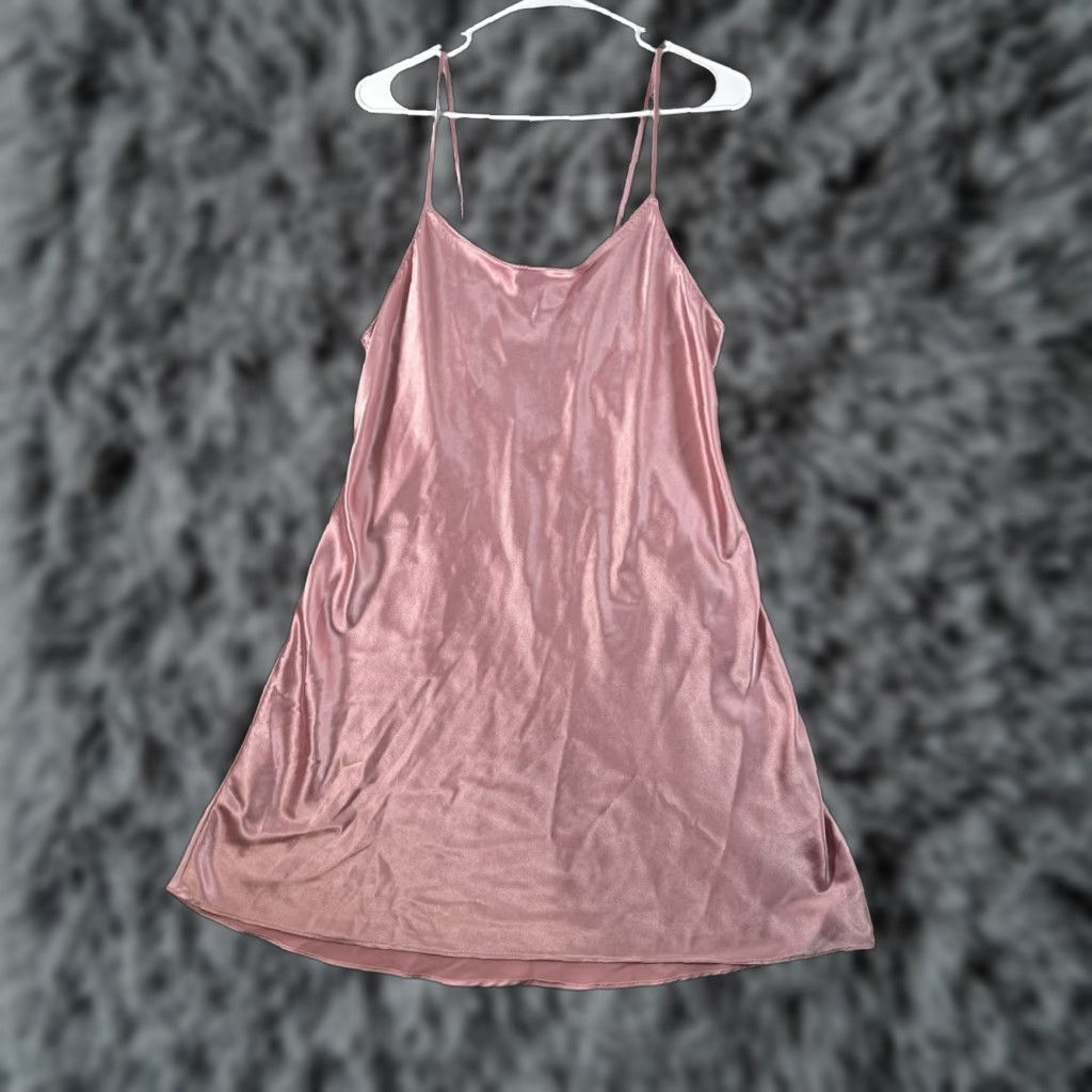 Vintage Ambrielle Slip Dress M Pink Satin Solid Sleeveless Dress Women Coquette Romantic Soft Girl Balletcore Date Night M Size M / US 6-8 / IT 42-44 - 1 Thumbnail