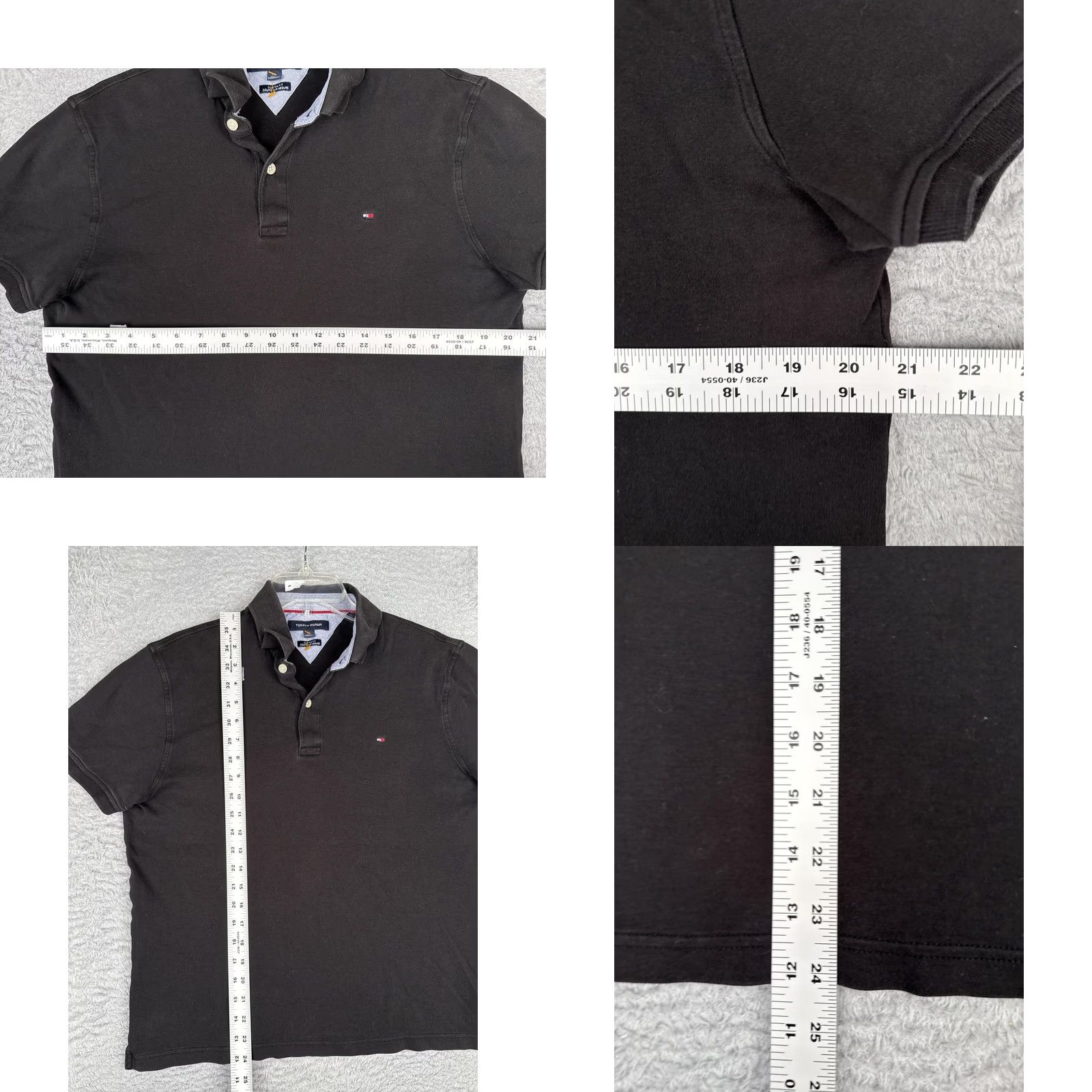 Tommy Hilfiger Tommy Hilfiger Polo Shirt Mens M Black Cotton Custom Fit Logo Casual Knit Size US M / EU 48-50 / 2 - 8 Thumbnail