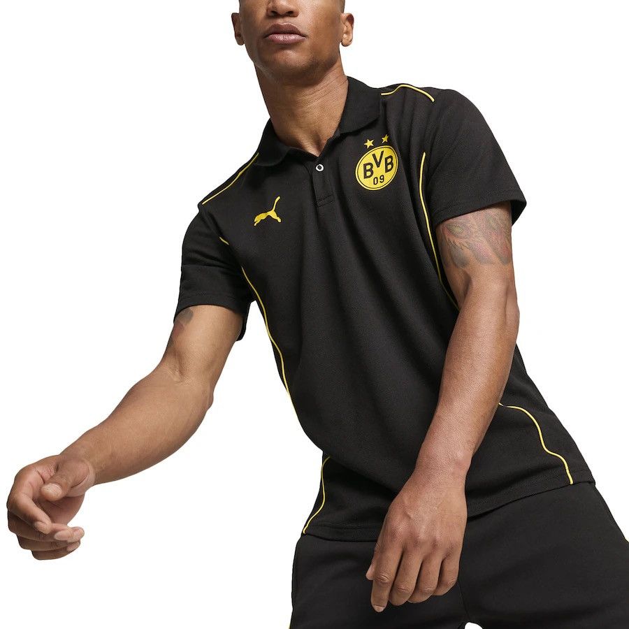 Puma Puma x FC BVB Borussia Dortmund Mens Black SS Polo Shirt Size US M / EU 48-50 / 2 - 1 Thumbnail