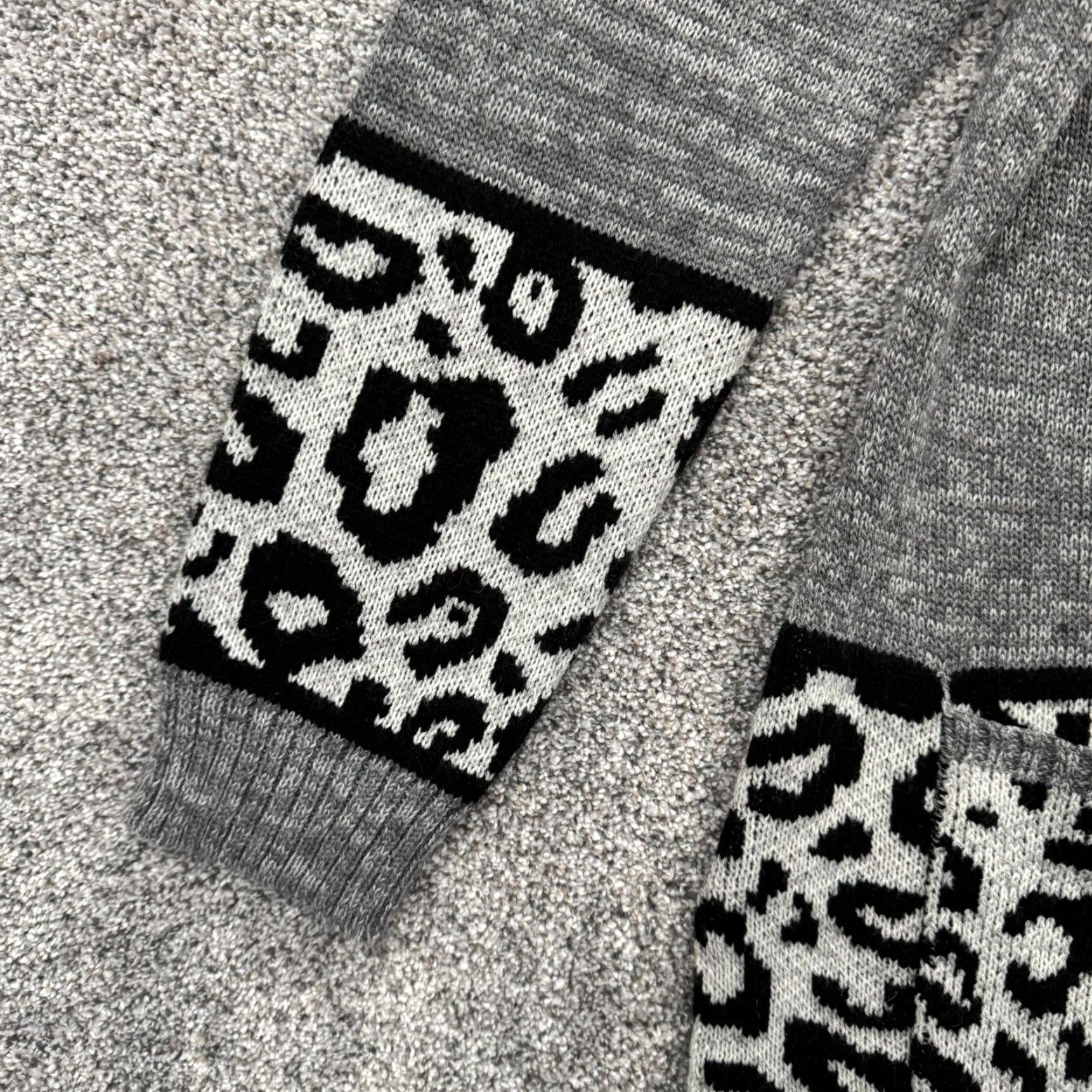 Vintage Allie & Rob Cardigan Sweater Womens Large Leopard Print Open Front Cozy Grandma Size L / US 10 / IT 46 - 7 Thumbnail