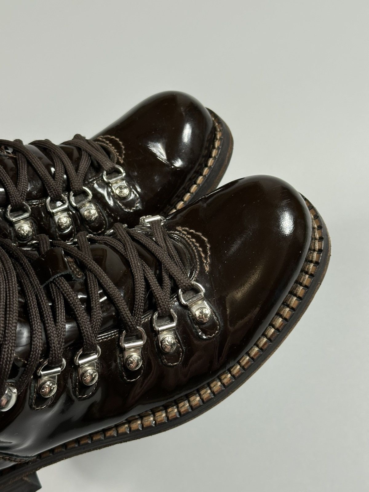 Dsquared2 Dsquared2 Patent Leather Brown Ankle Boots Size US 7.5 / EU 40-41 - 8 Thumbnail
