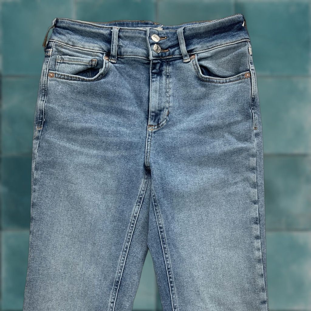 Vintage We The Free Bootcut Jeans Womens 29 Blue Stretch Double Button High Rise Boho Jeans (Denim) Mens? Size 29" - 1 Thumbnail