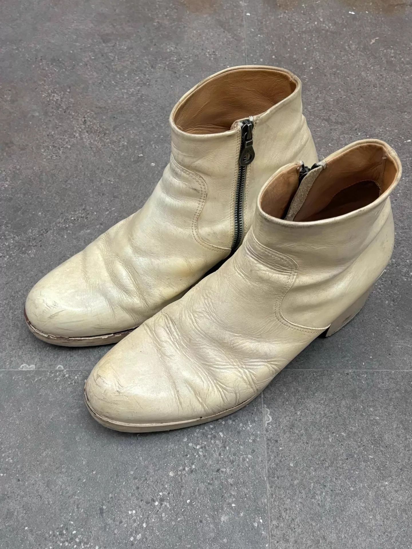 Maison Margiela Maison Margiela AW2006 6cm Painted White Boots 43 Size US 10 / EU 43 - 4 Thumbnail