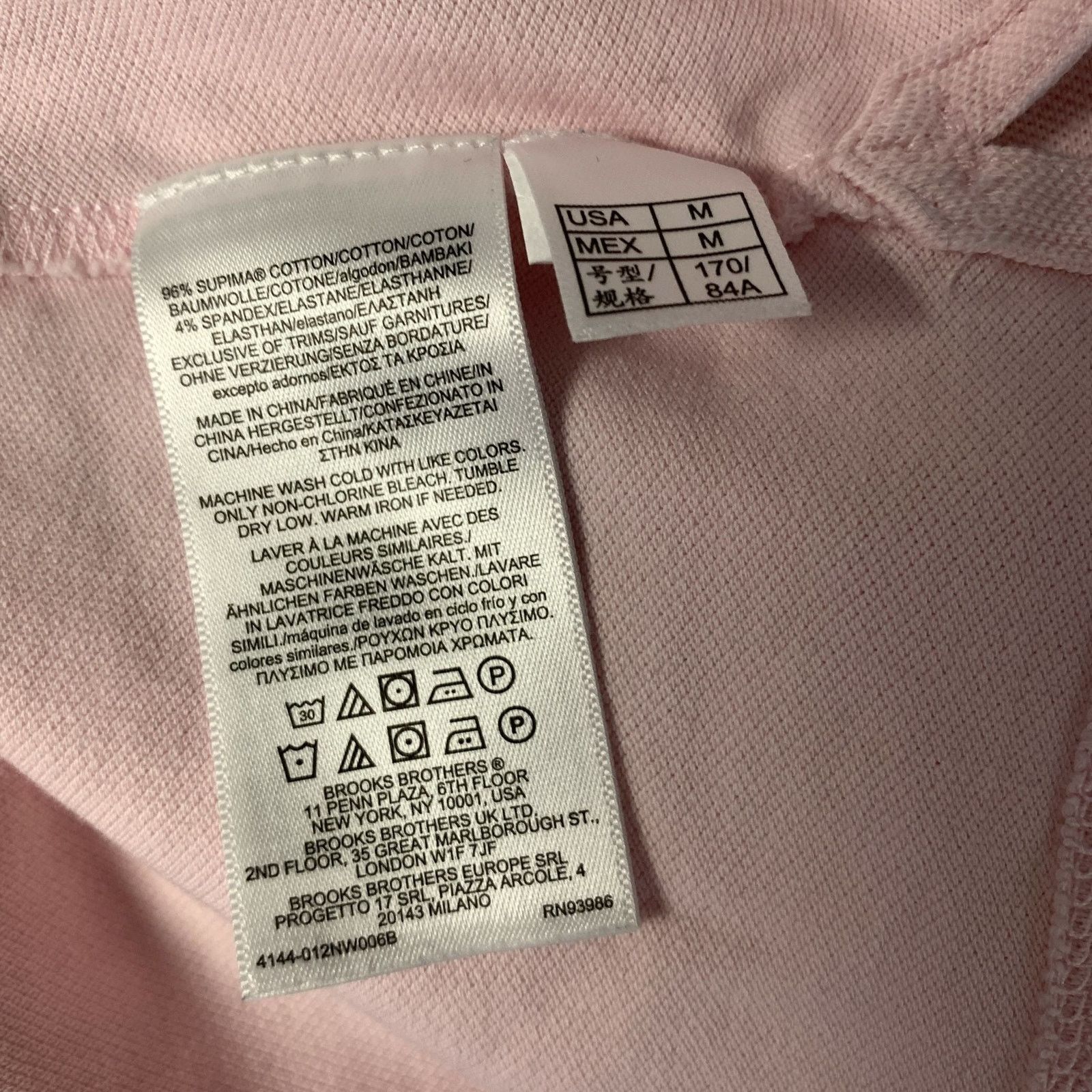 Brooks Brothers BROOKS BROTHERS Size M Pink Cotton Blend Polo Casual Top Size M / US 6-8 / IT 42-44 - 6 Thumbnail
