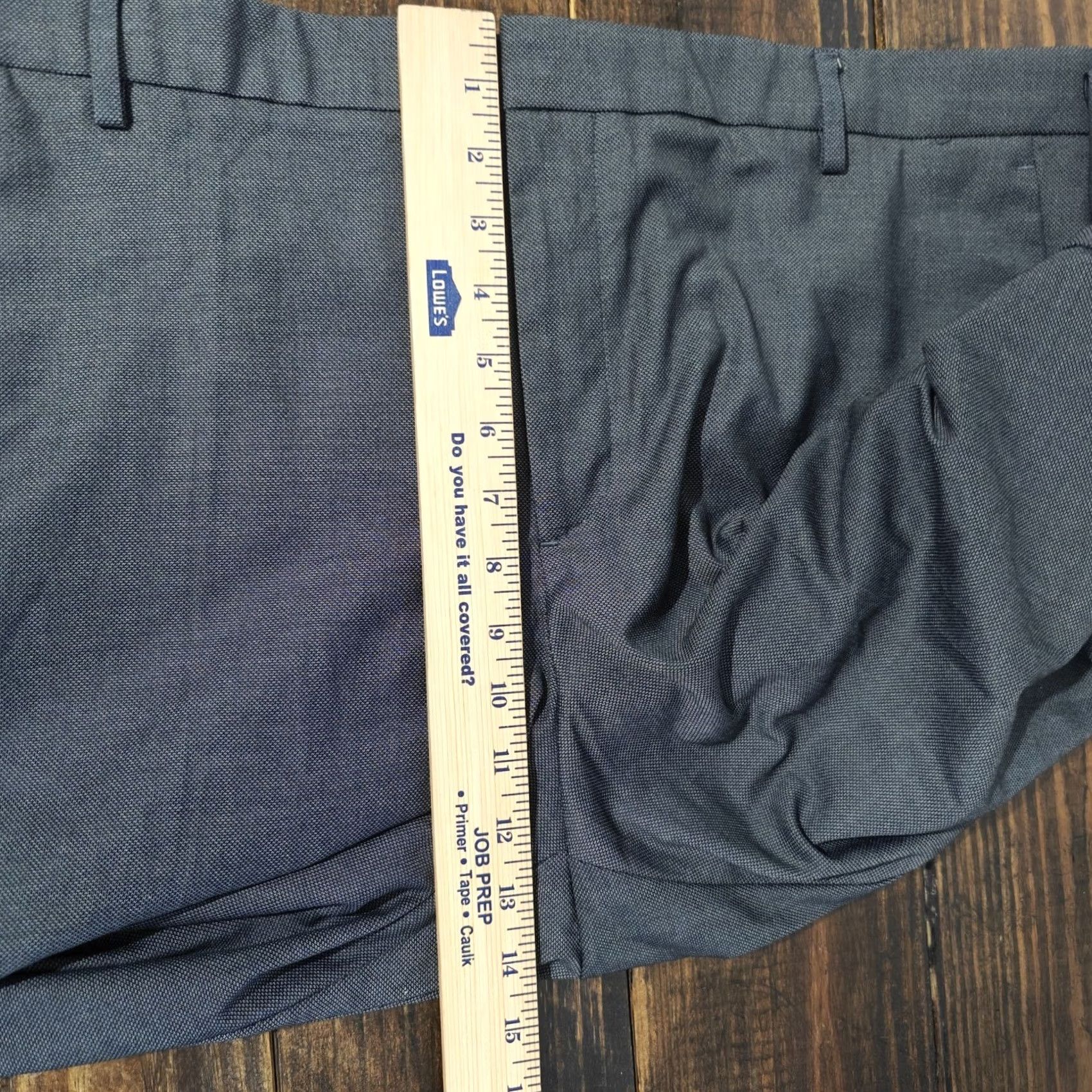 Perry Ellis Portfolio Mens Dress Pants Gray Polyester Blend Modern Fit 40 X 30 New, Men's — image 4 of 6