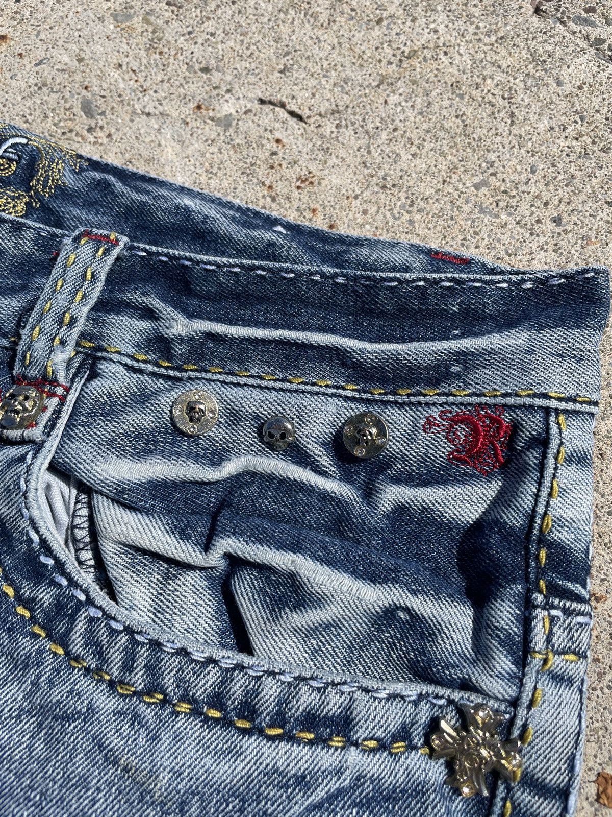 Other Ruthless Art Y2K Embroidered Denim Size US 36 / EU 52 - 8 Thumbnail