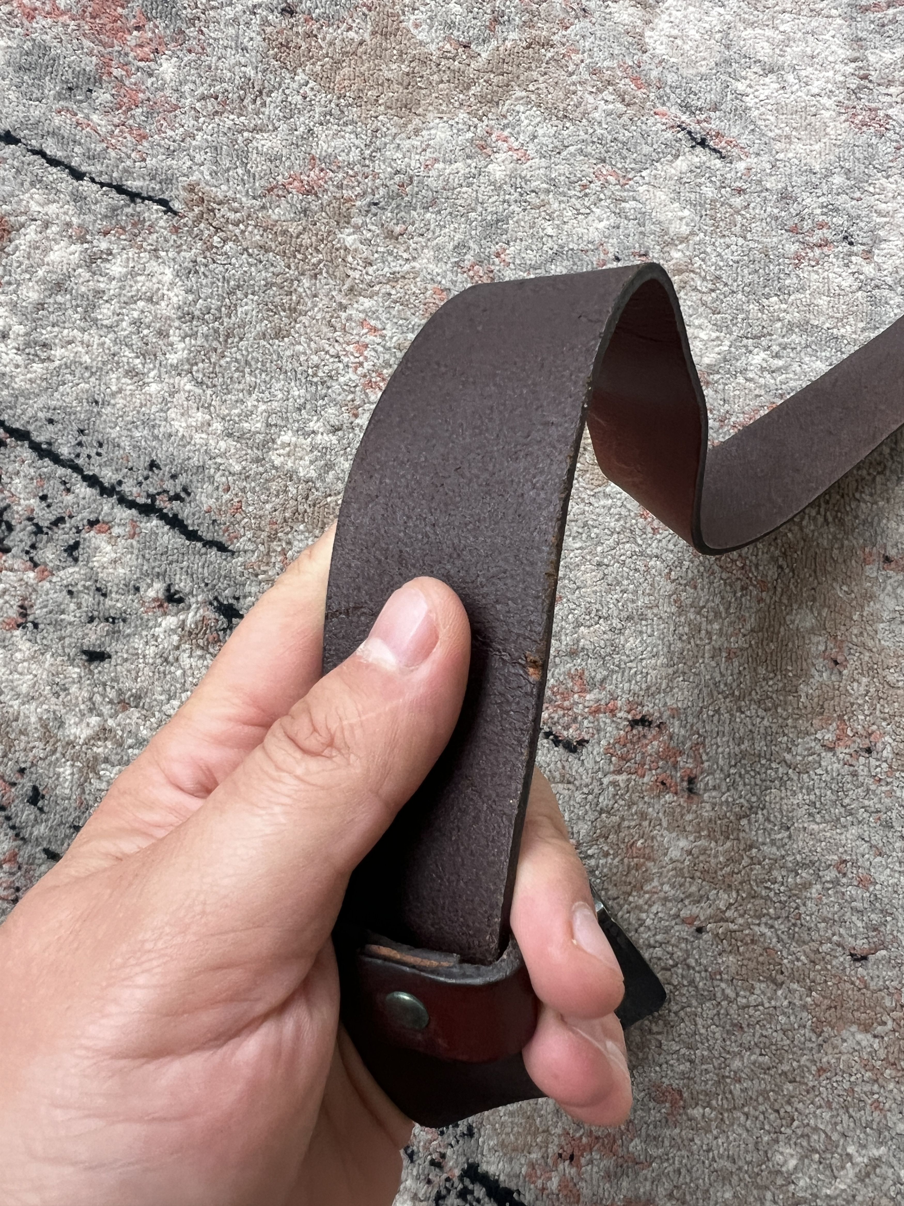 Leather × Vintage Vintage Buffalo Leather Belt Size ONE SIZE - 8 Thumbnail